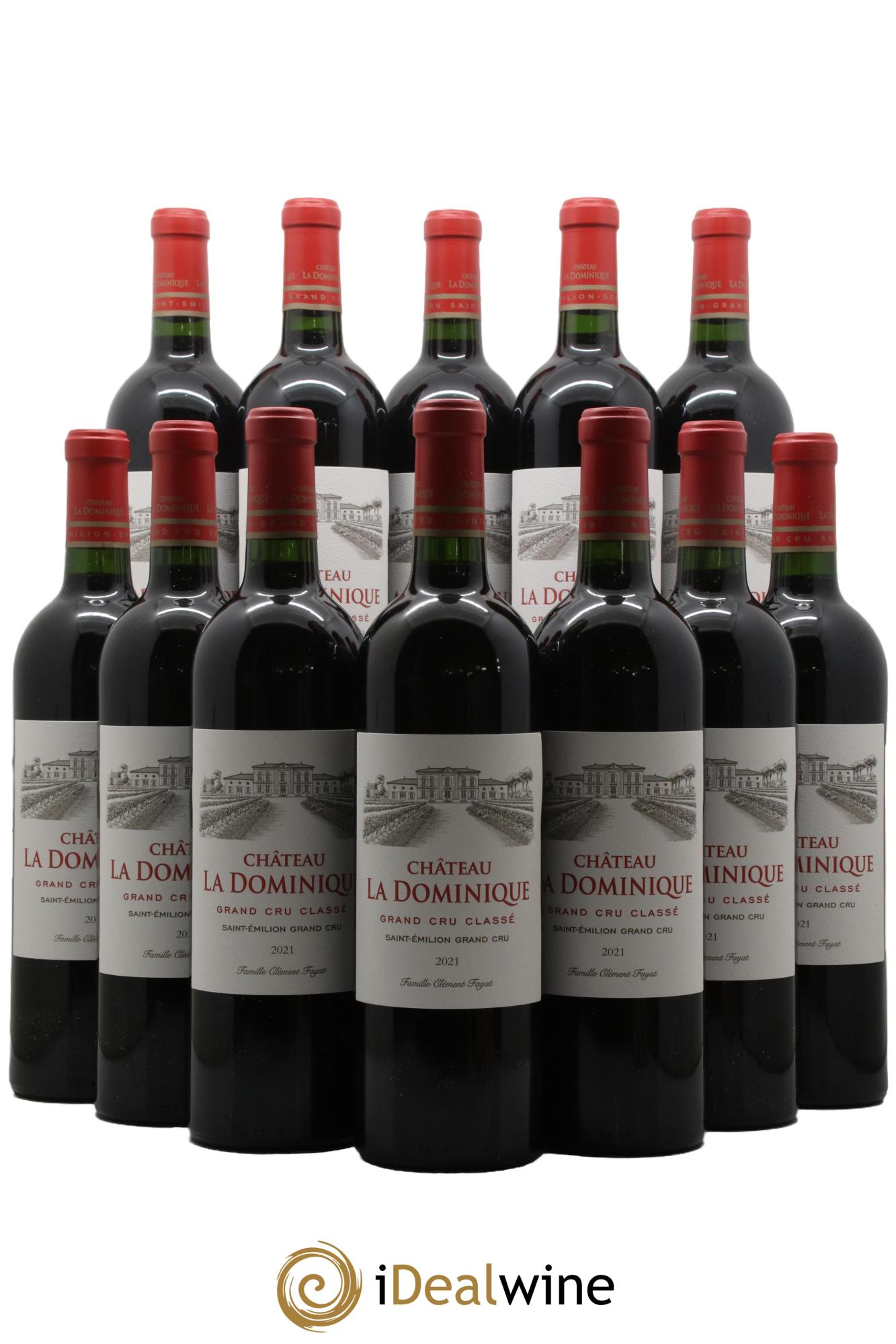 Château la Dominique Grand Cru Classé  2021 - Lot of 12 bottles - 0