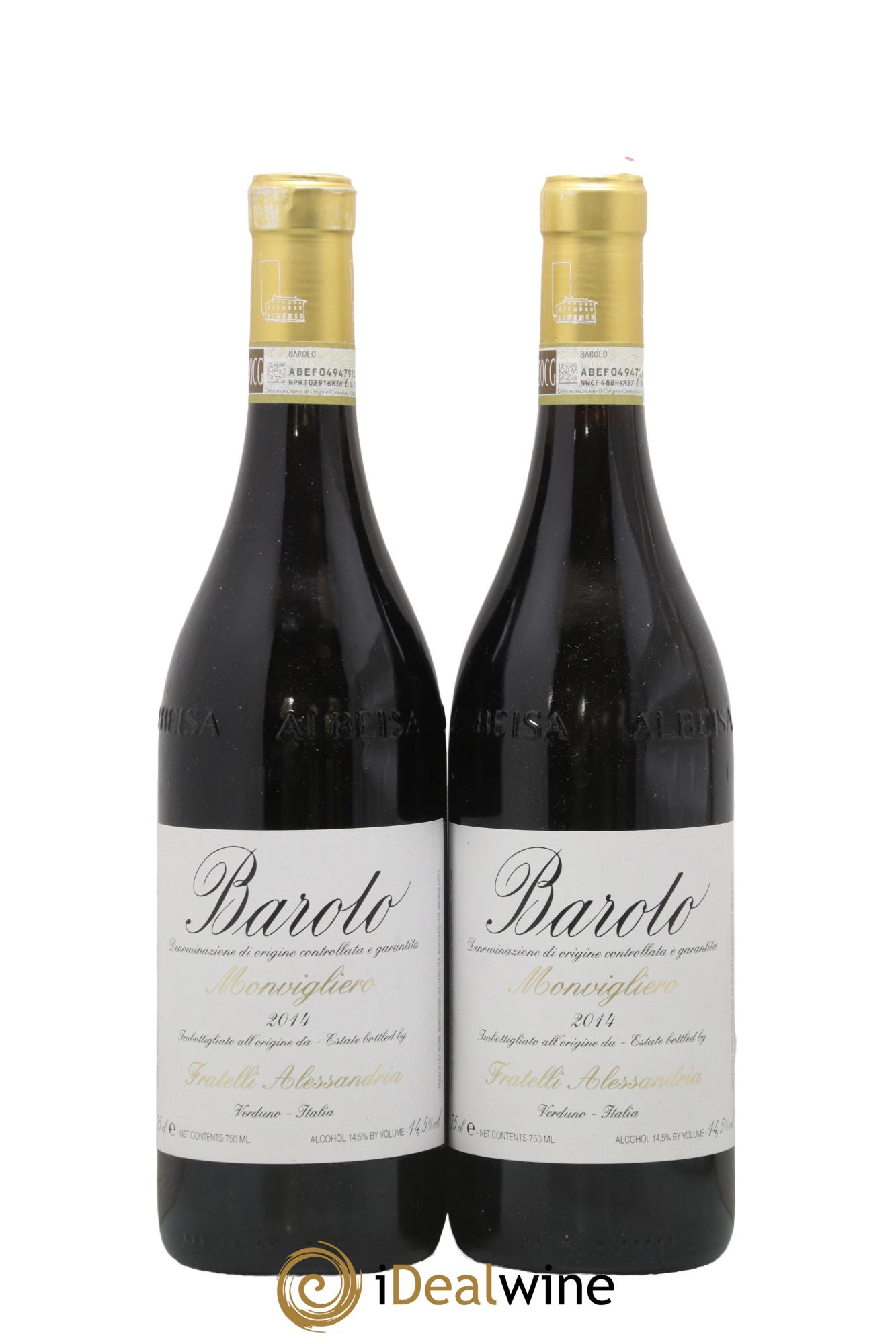 Barolo DOCG Monvigliero Fratelli Alessandria 2014 - Lot of 2 bottles - 0