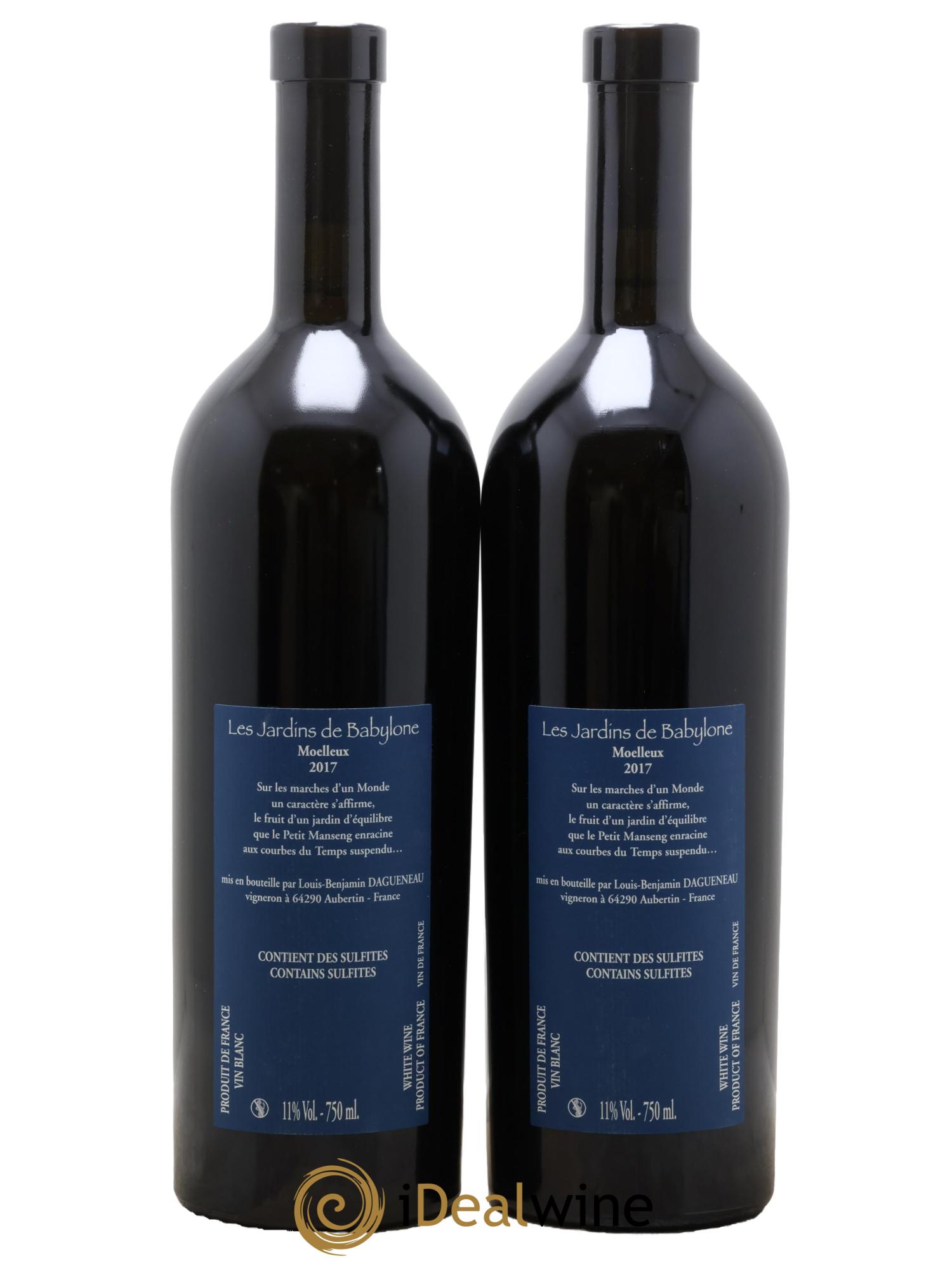 Vin de France (anciennement Jurançon) Jardins de Babylone Didier Dagueneau 2017 - Lot de 2 bouteilles - 1