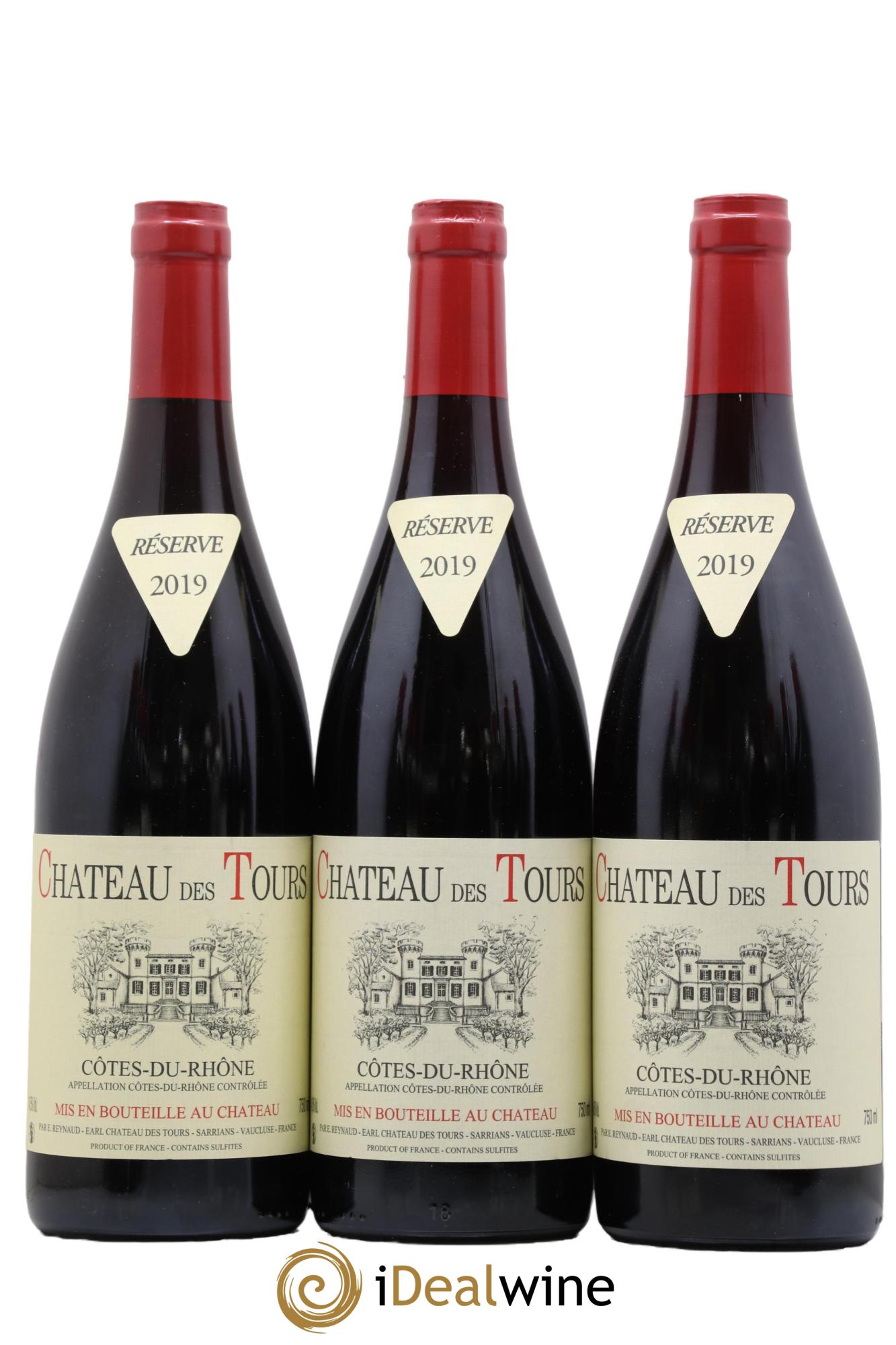 Côtes-du-Rhône Château des Tours Emmanuel Reynaud 2019 - Lot de 3 bouteilles - 0
