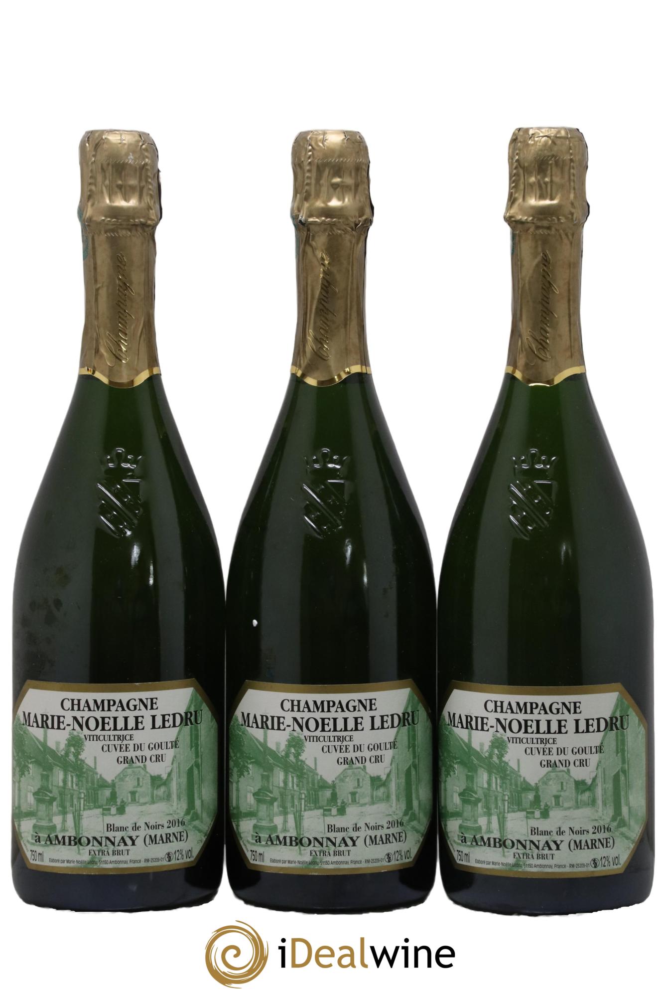 Cuvée du Goulté Blanc de Noirs Marie-Noëlle Ledru 2016 - Lot de 3 bouteilles - 0