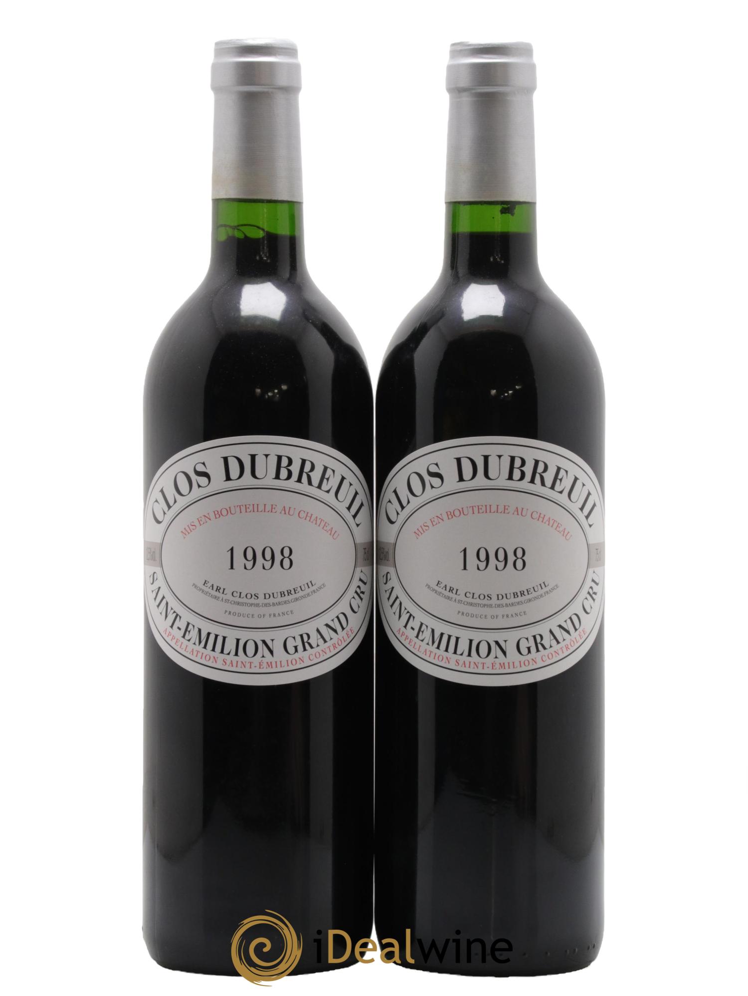 Clos Dubreuil Grand Cru Classé 1998 - Lot de 2 bouteilles - 0