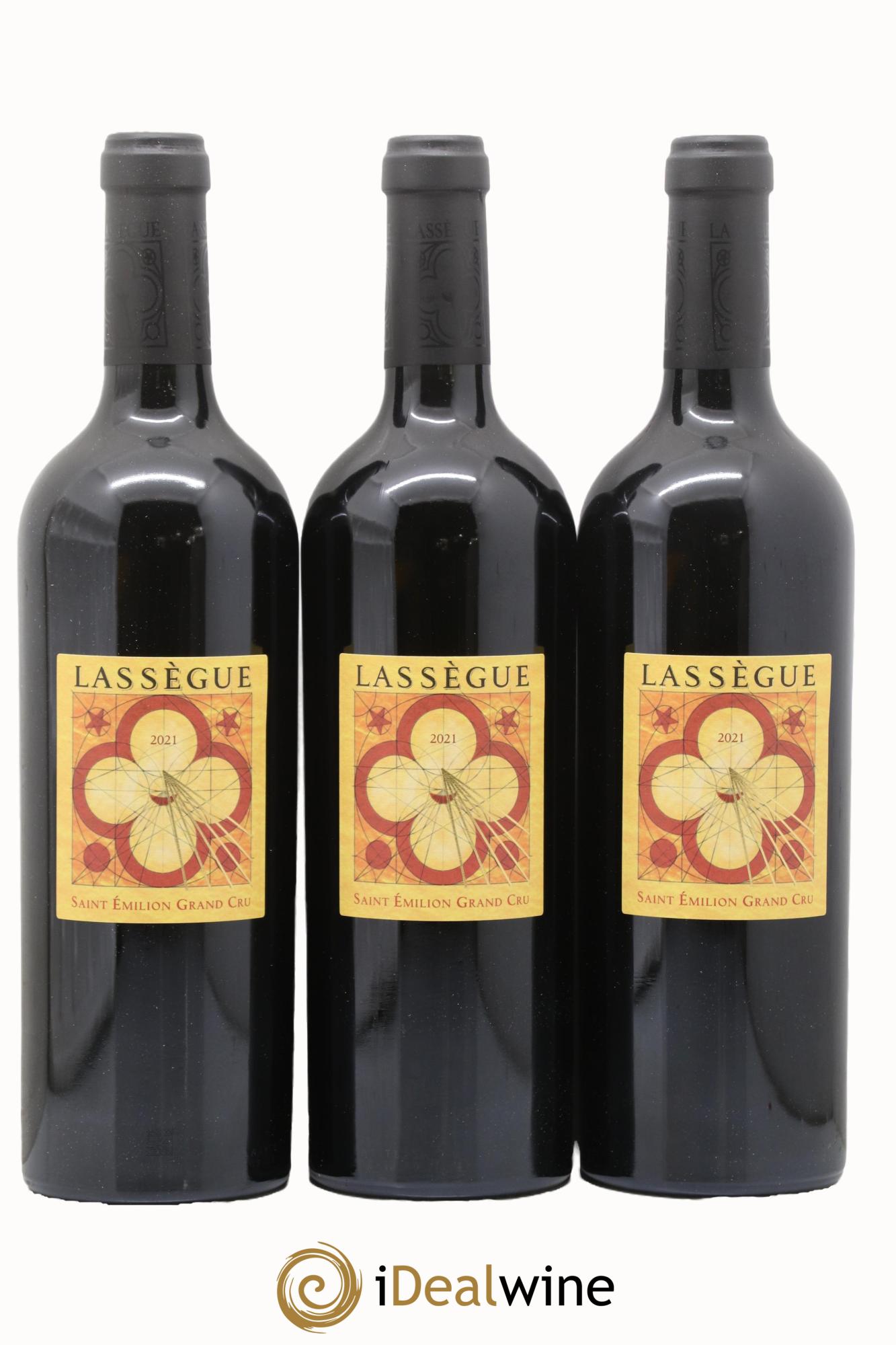 Saint-Émilion Château Lassegue 2021 - Lot de 3 bouteilles - 0