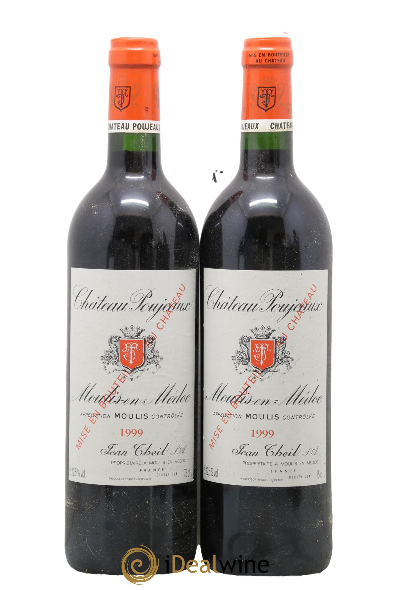 Château Poujeaux 1999 - Posten von 2 Flaschen - 0