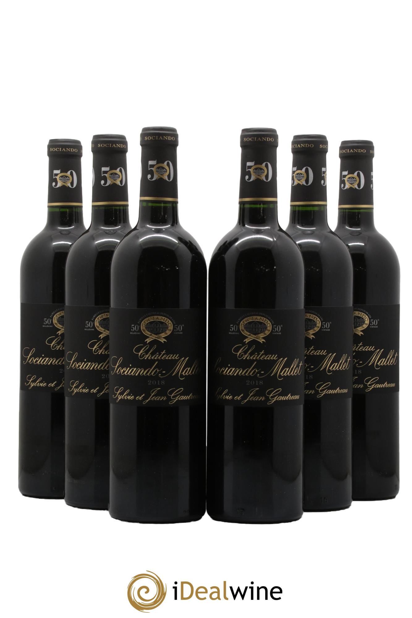 Château Sociando Mallet 2018 - Lot de 6 bouteilles - 0