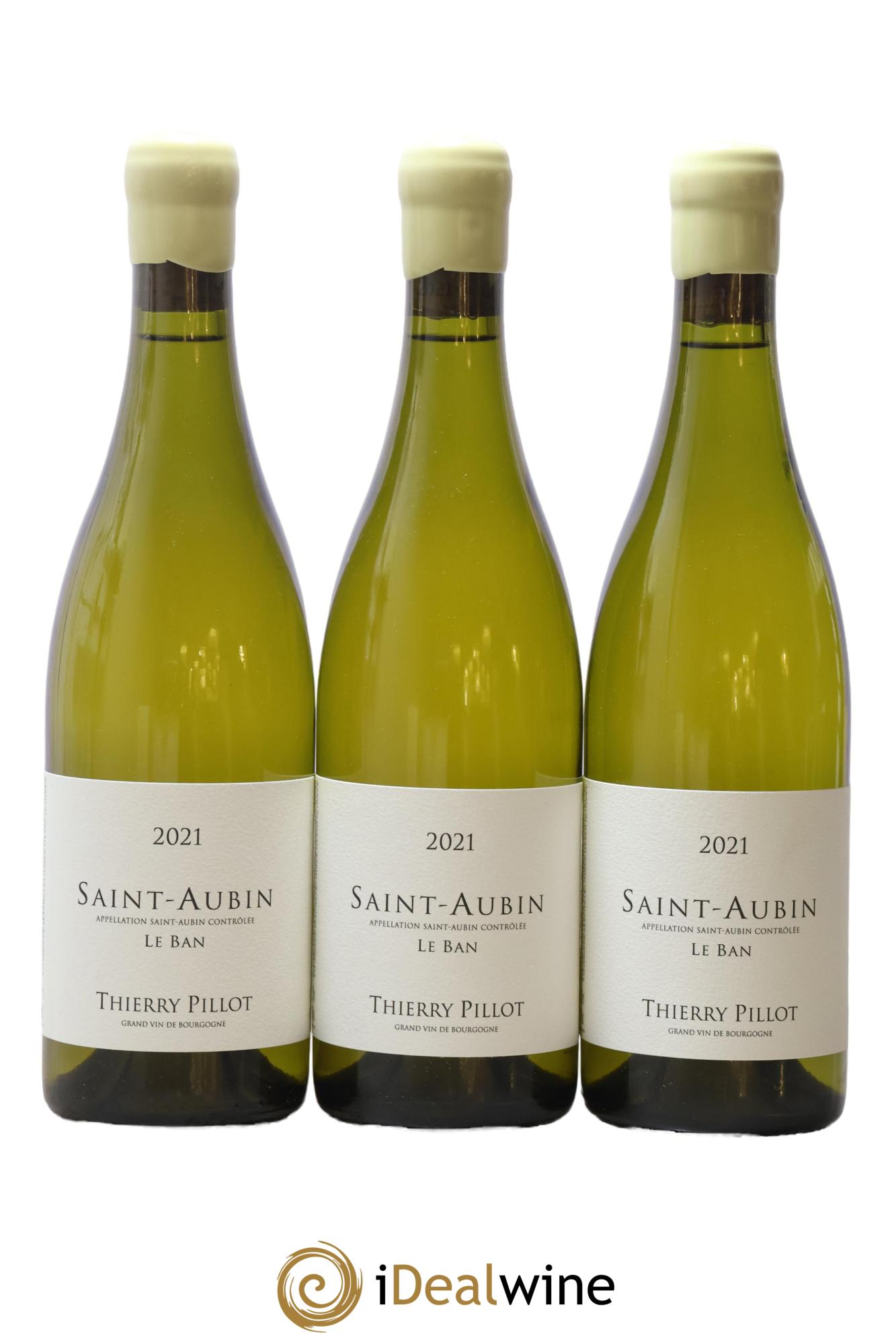 Saint-Aubin Le Ban Thierry Pillot 2021 - Lot of 3 bottles - 0