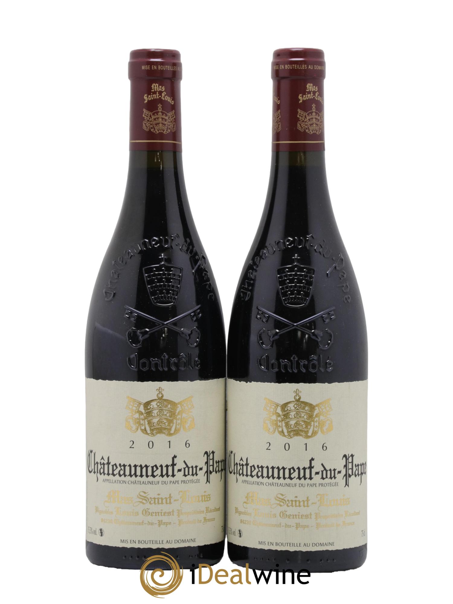 Châteauneuf-du-Pape Tradition Mas Saint-Louis 2016 - Lot de 2 bouteilles - 0