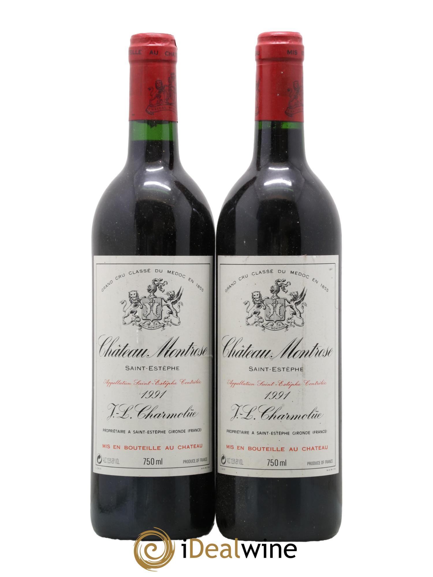 Château Montrose 2ème Grand Cru Classé 1991 - Lot de 2 bouteilles - 0