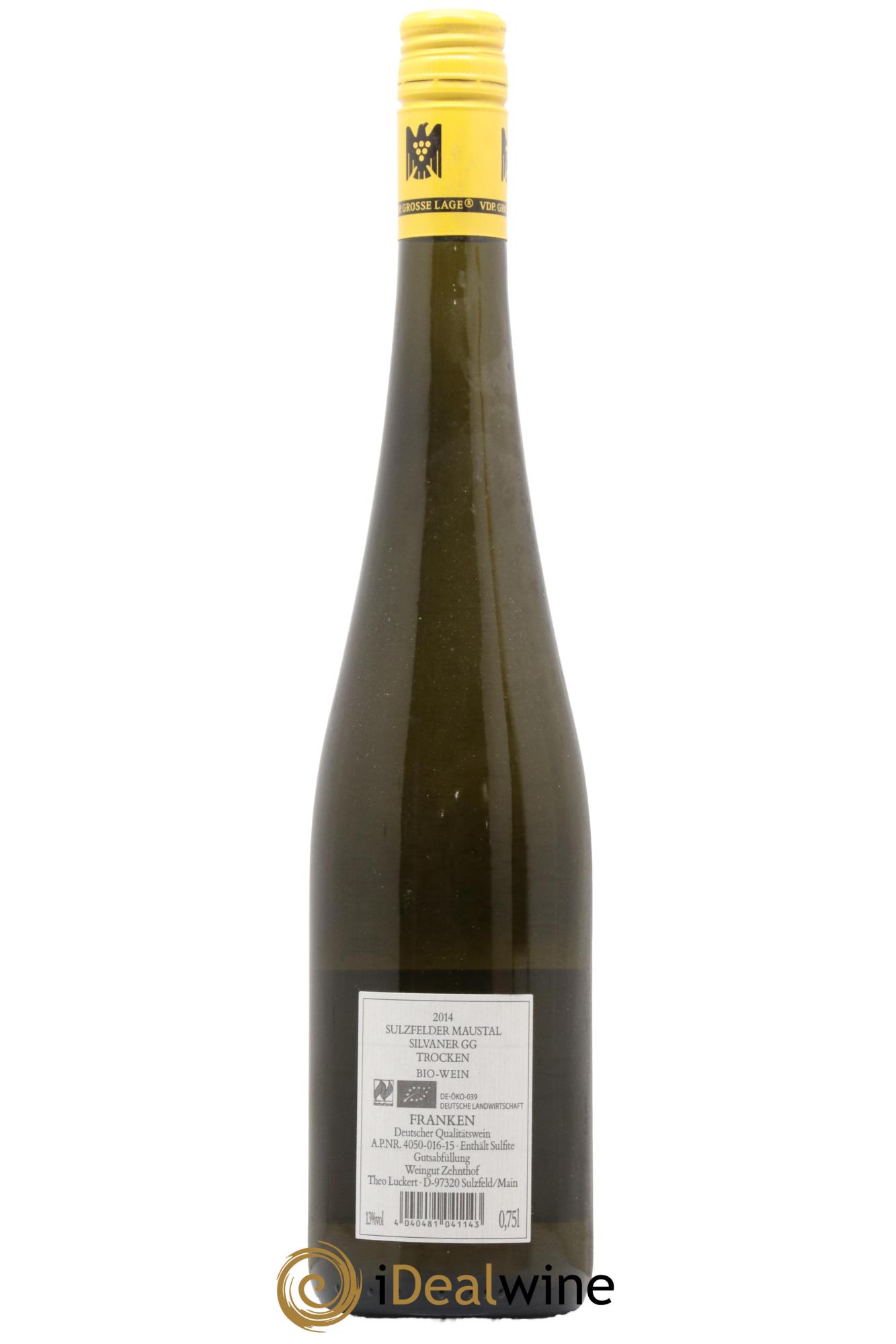 Allemagne Maustal Silvaner Trocken GG Zehnthof Luckert 2014 - Lot de 1 bouteille - 1