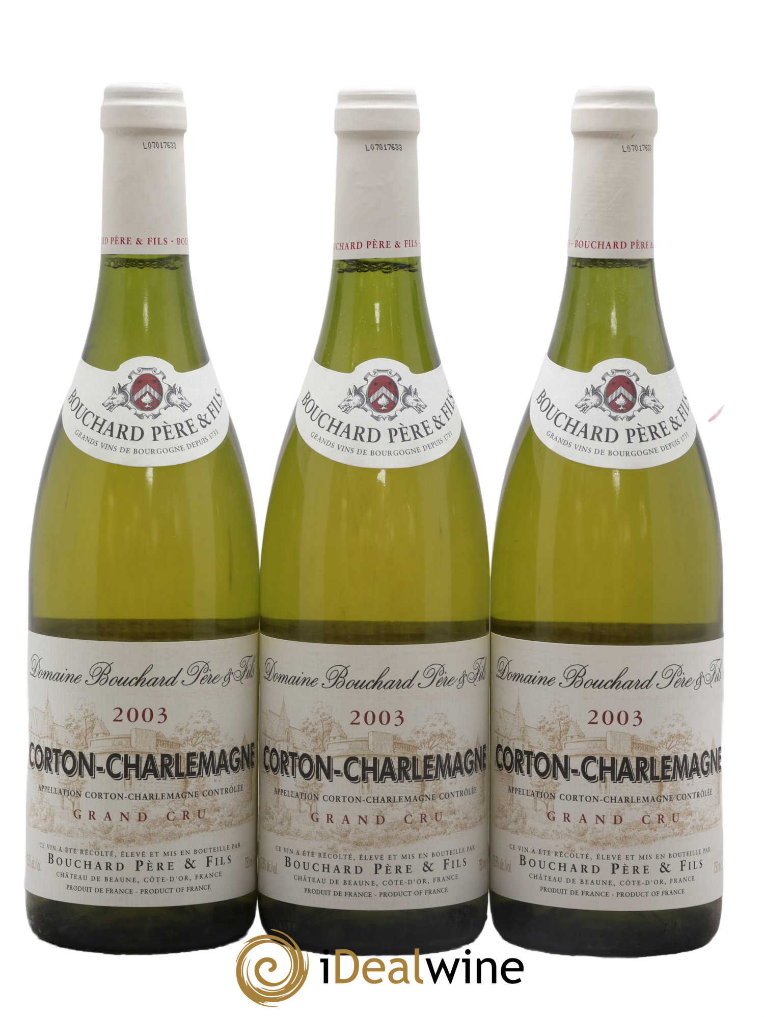 Corton-Charlemagne Grand Cru Bouchard Père & Fils 2003 - Lot de 3 bouteilles - 0