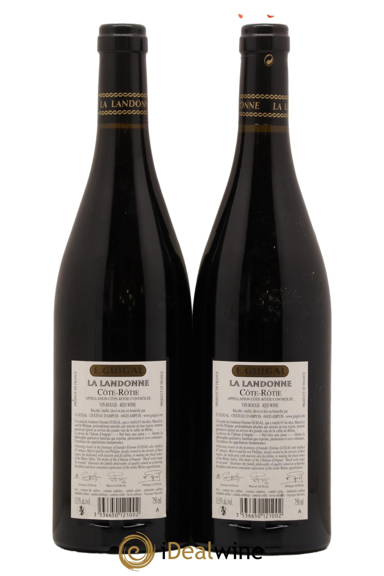 Côte-Rôtie La Landonne Guigal 2012 - Lot of 2 bottles - 1