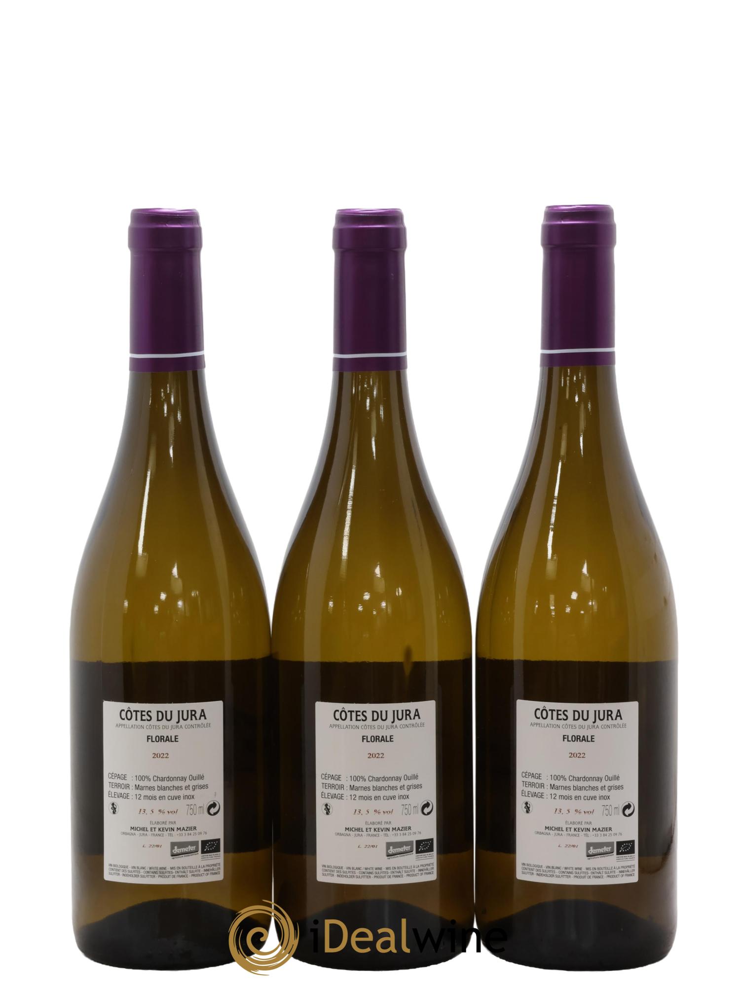 Côtes du Jura Chardonnay Florale Ronces 2022 - Lot de 3 bouteilles - 1