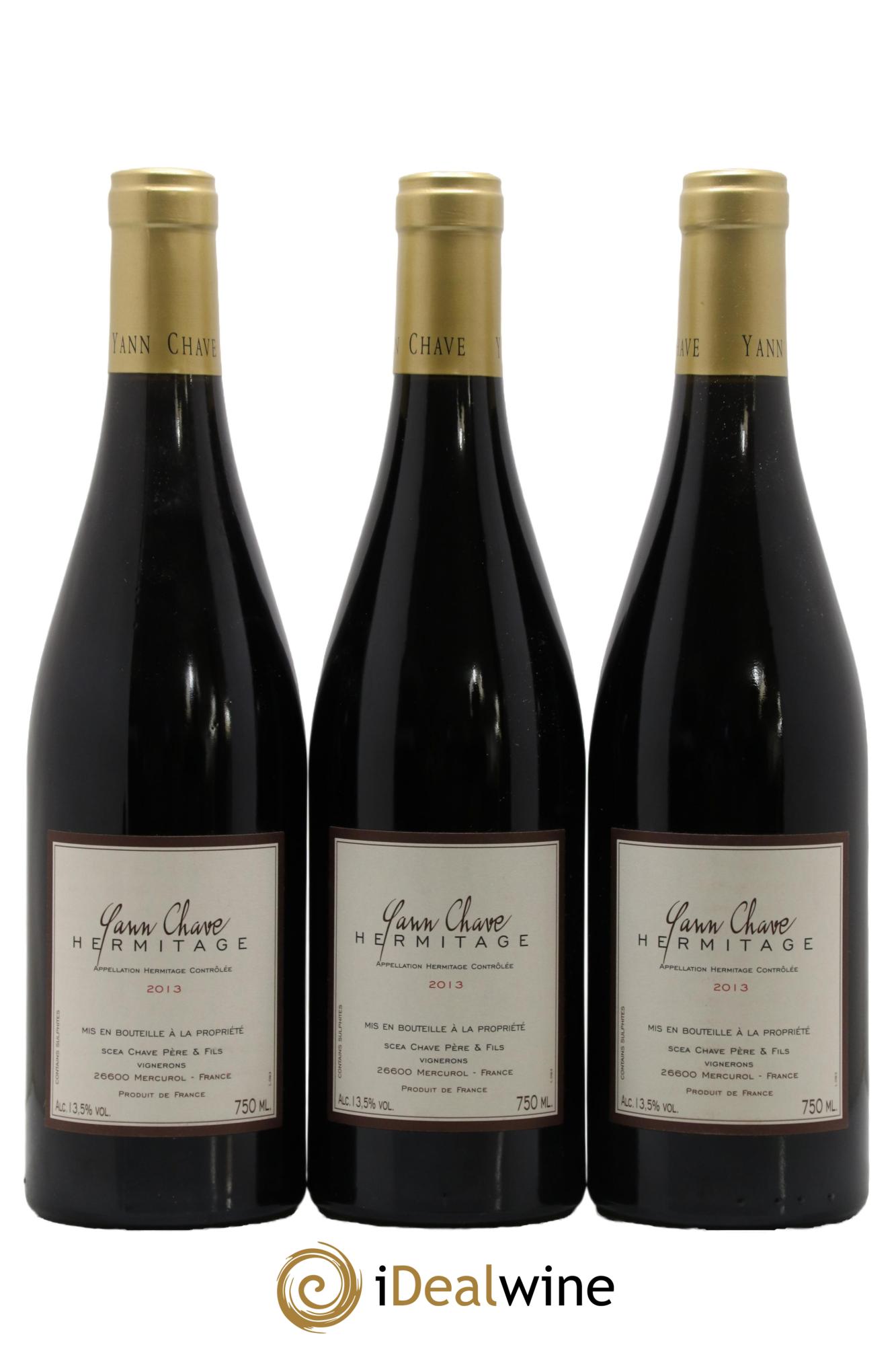 Hermitage Yann Chave 2013 - Lotto di 3 bottiglie - 0