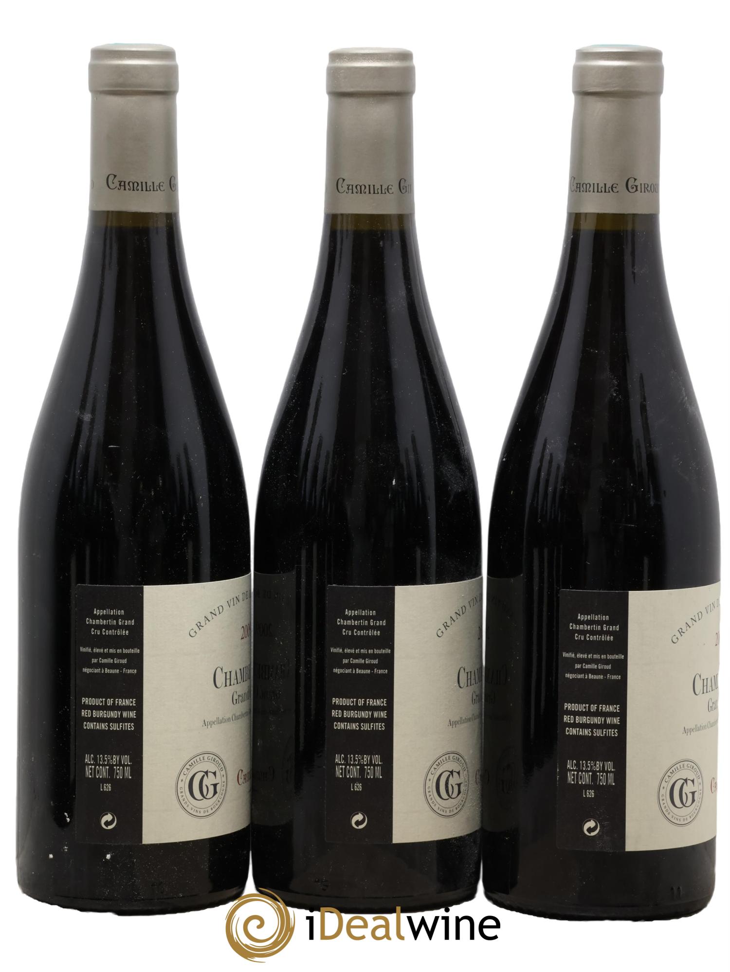 Chambertin Grand Cru Camille Giroud (Domaine) 2009 - Lotto di 3 bottiglie - 1