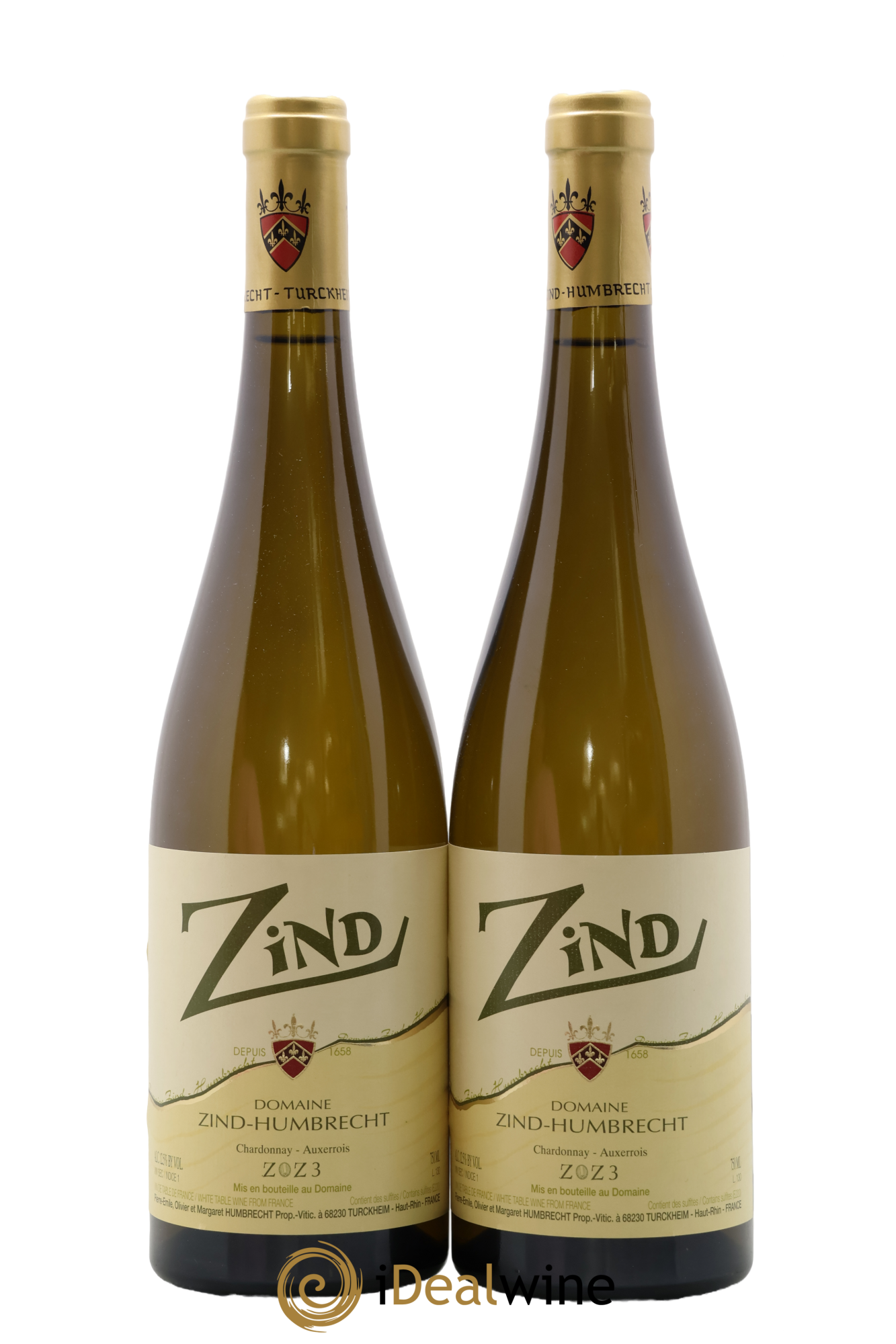 Alsace vin de table chardonnay auxerrois zind umbrecht 2023 - Lot de 2 bouteilles - 0