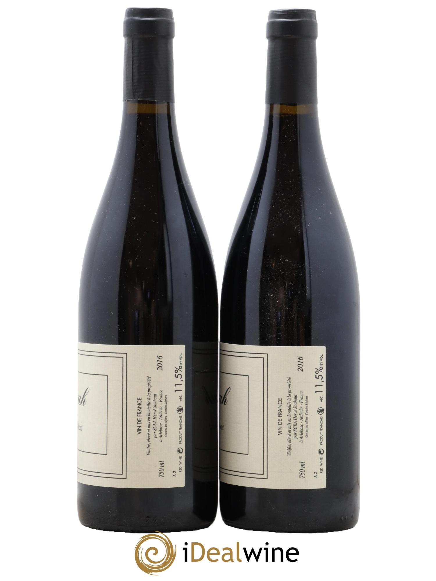 Vin de France Syrah Herve Souhaut 2016 - Lot de 2 bouteilles - 1