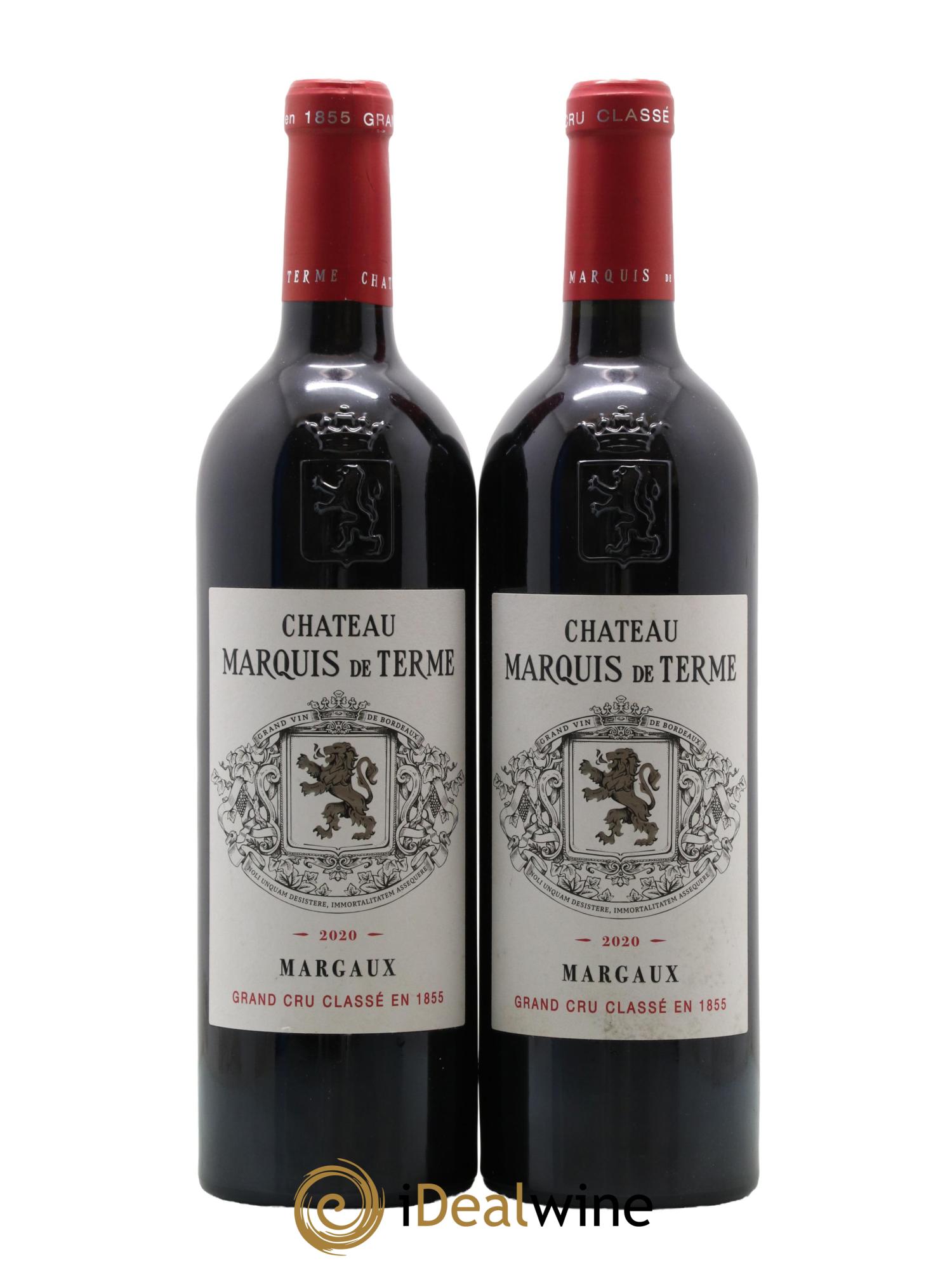 Château Marquis de Terme 4ème Grand Cru Classé 2020 - Lot de 2 bouteilles - 0