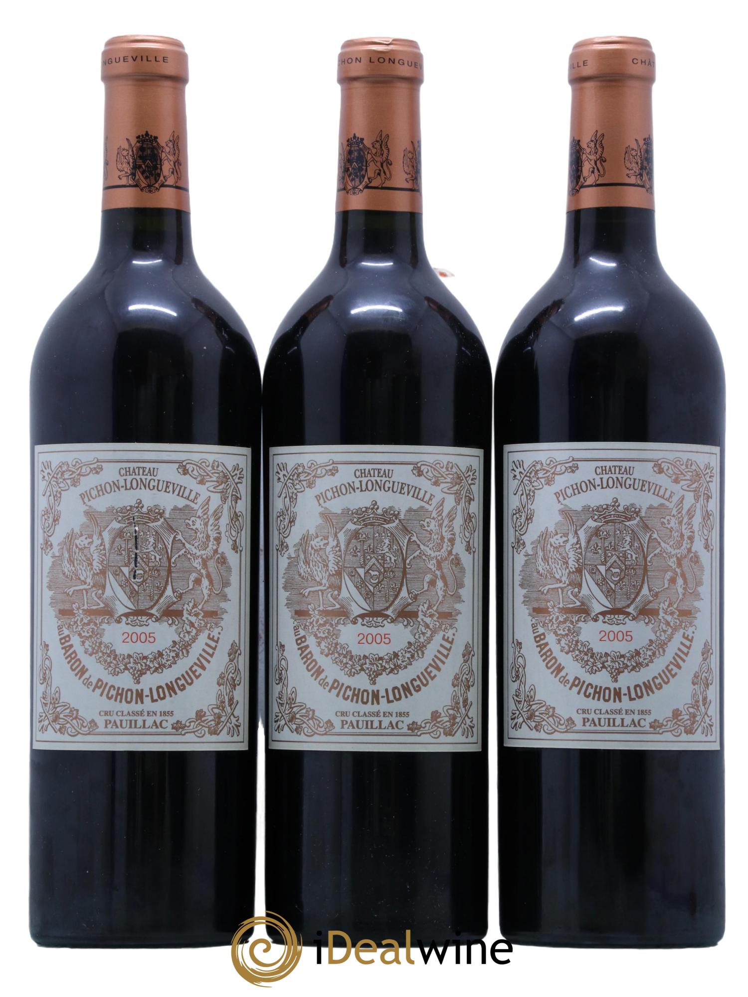 Pichon Longueville Baron 2ème Grand Cru Classé 2005 - Posten von 3 Flaschen - 0