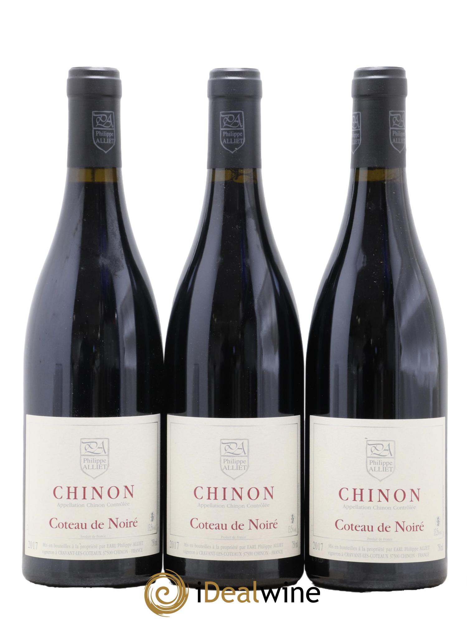 Chinon Coteau de Noiré Philippe Alliet 2017 - Lot de 3 bouteilles - 0