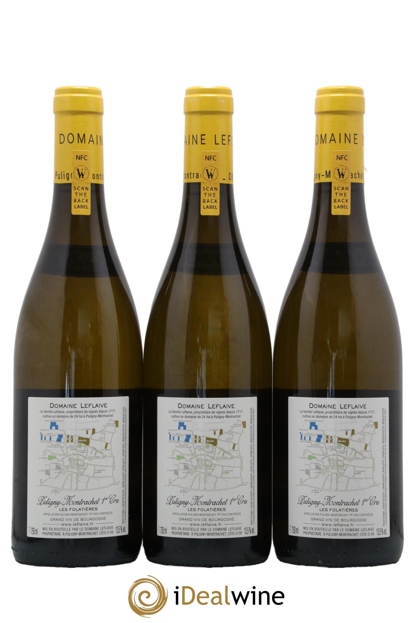 Puligny-Montrachet 1er Cru Les Folatières Leflaive (Domaine) 2020 - Lot de 3 bouteilles - 1