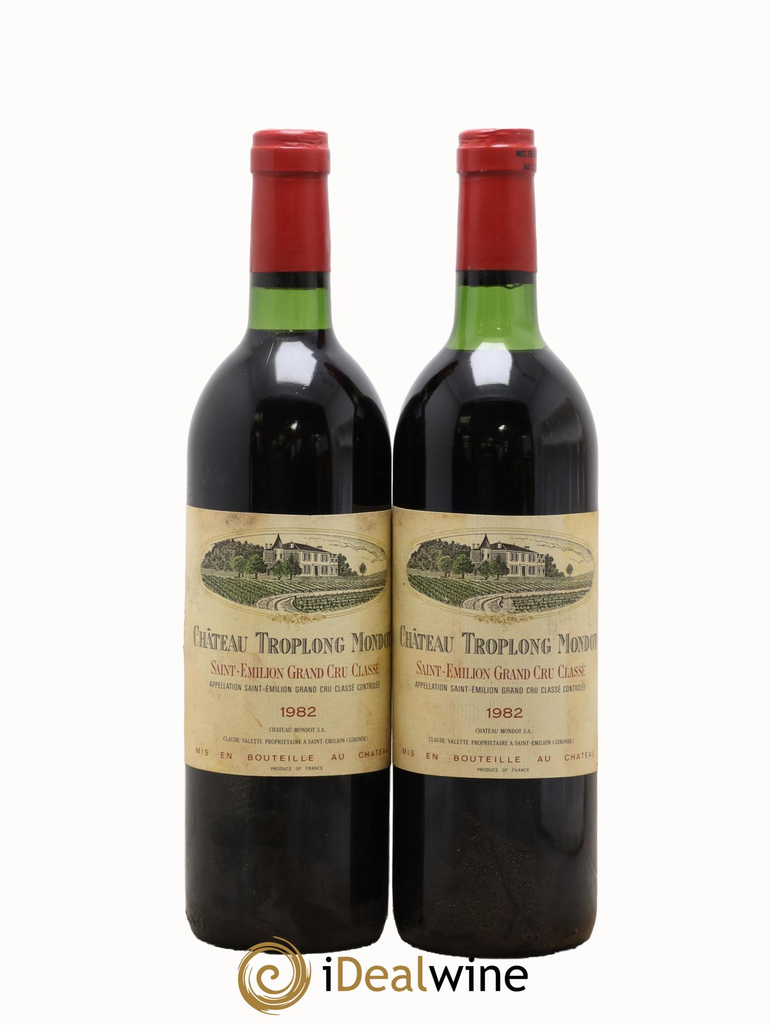 Château Troplong Mondot 1er Grand Cru Classé B 1982 - Lot of 2 bottles - 0