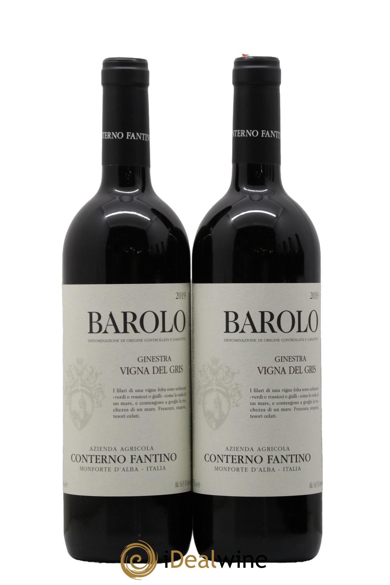 Barolo Ginestra Vigna Del gris Conterno Fantino 2019 - Lot de 2 bouteilles - 0