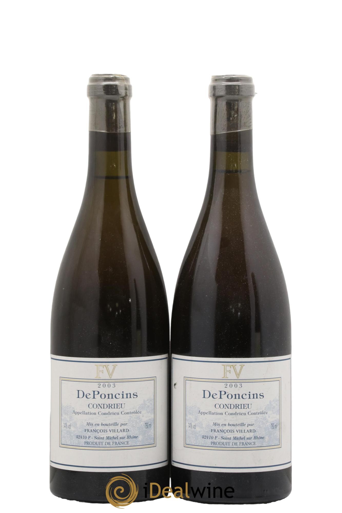 Condrieu Deponcins François Villard 2003 - Posten von 2 Flaschen - 0