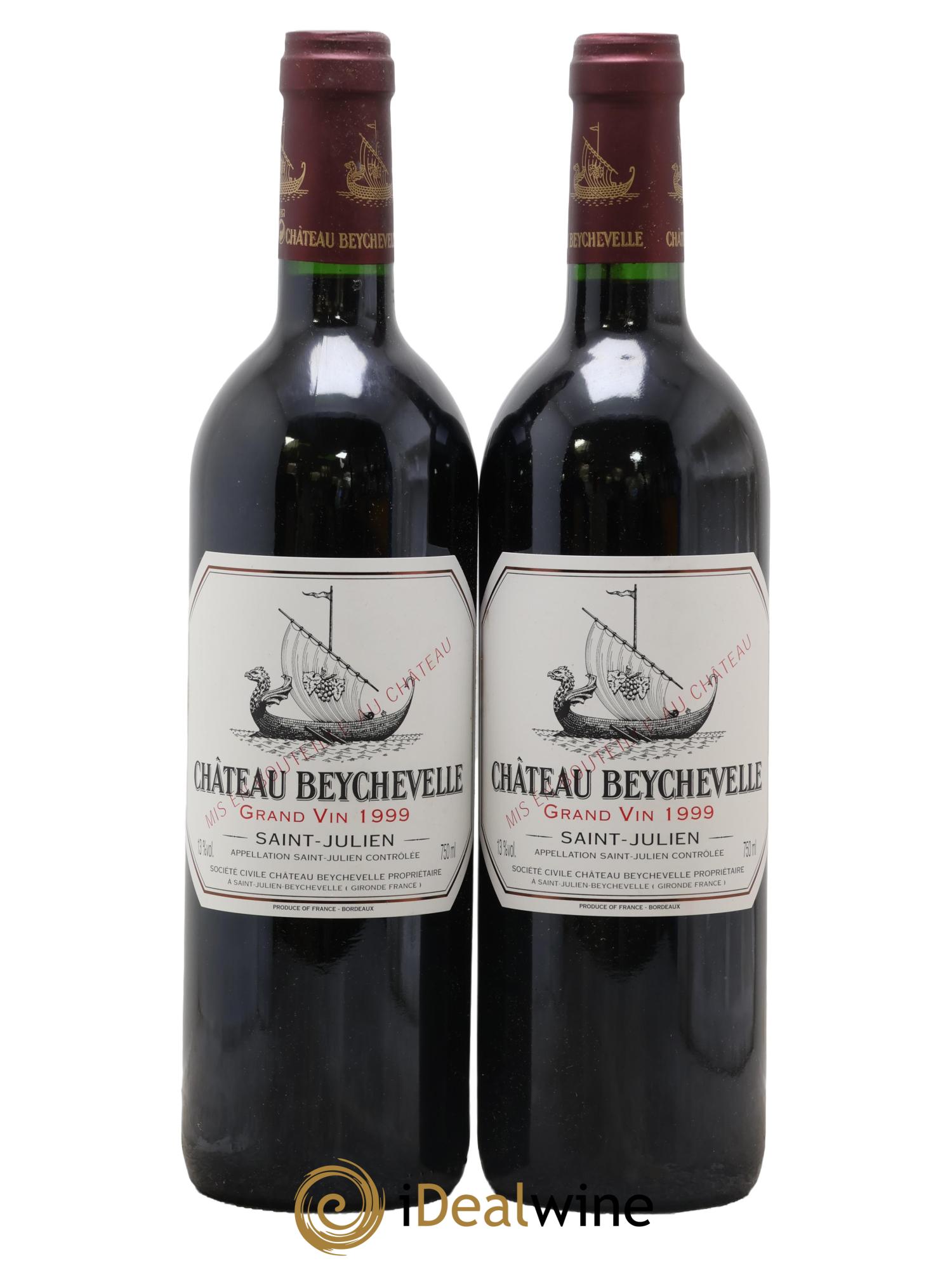 Château Beychevelle 4ème Grand Cru Classé 1999 - Posten von 2 Flaschen - 0