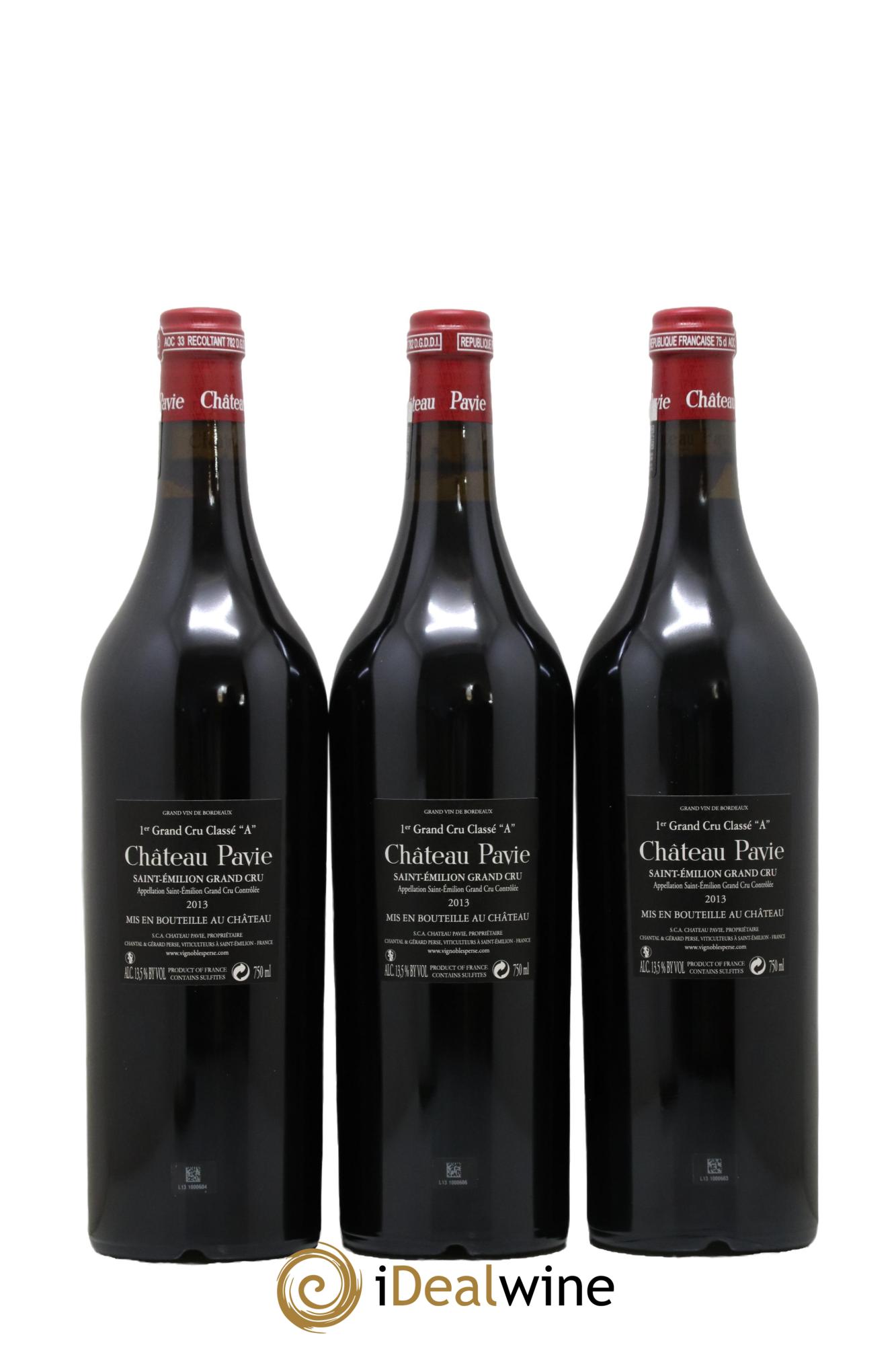 Château Pavie 1er Grand Cru Classé A 2013 - Lot of 3 bottles - 1