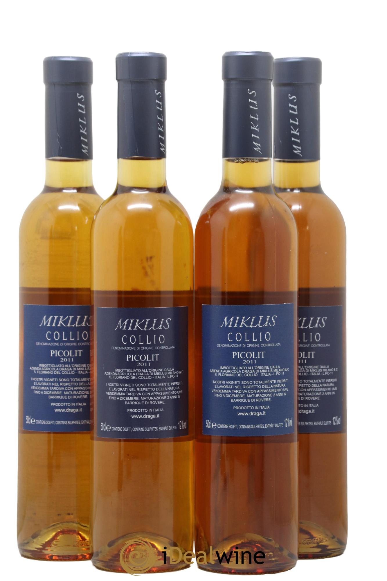 Italie Collio DOC Picolit Azienda Agricola Graga Miklus 2011 - Lot de 4 format 50cls - 1