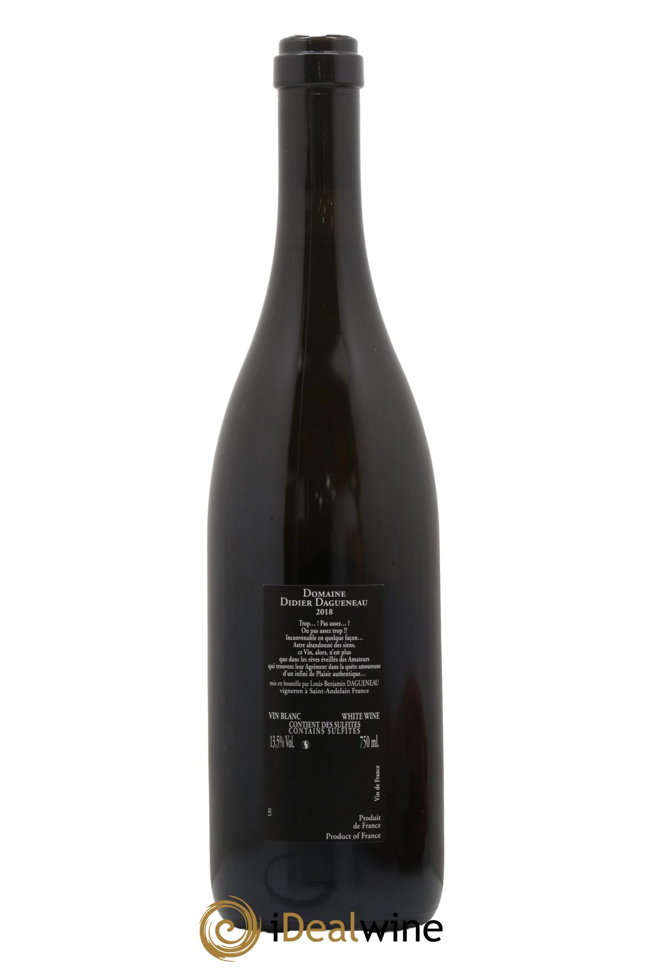 Vin de France (anciennement Pouilly-Fumé) Silex Dagueneau (Domaine Didier - Louis-Benjamin)  2018 - Lotto di 1 bottiglia - 1