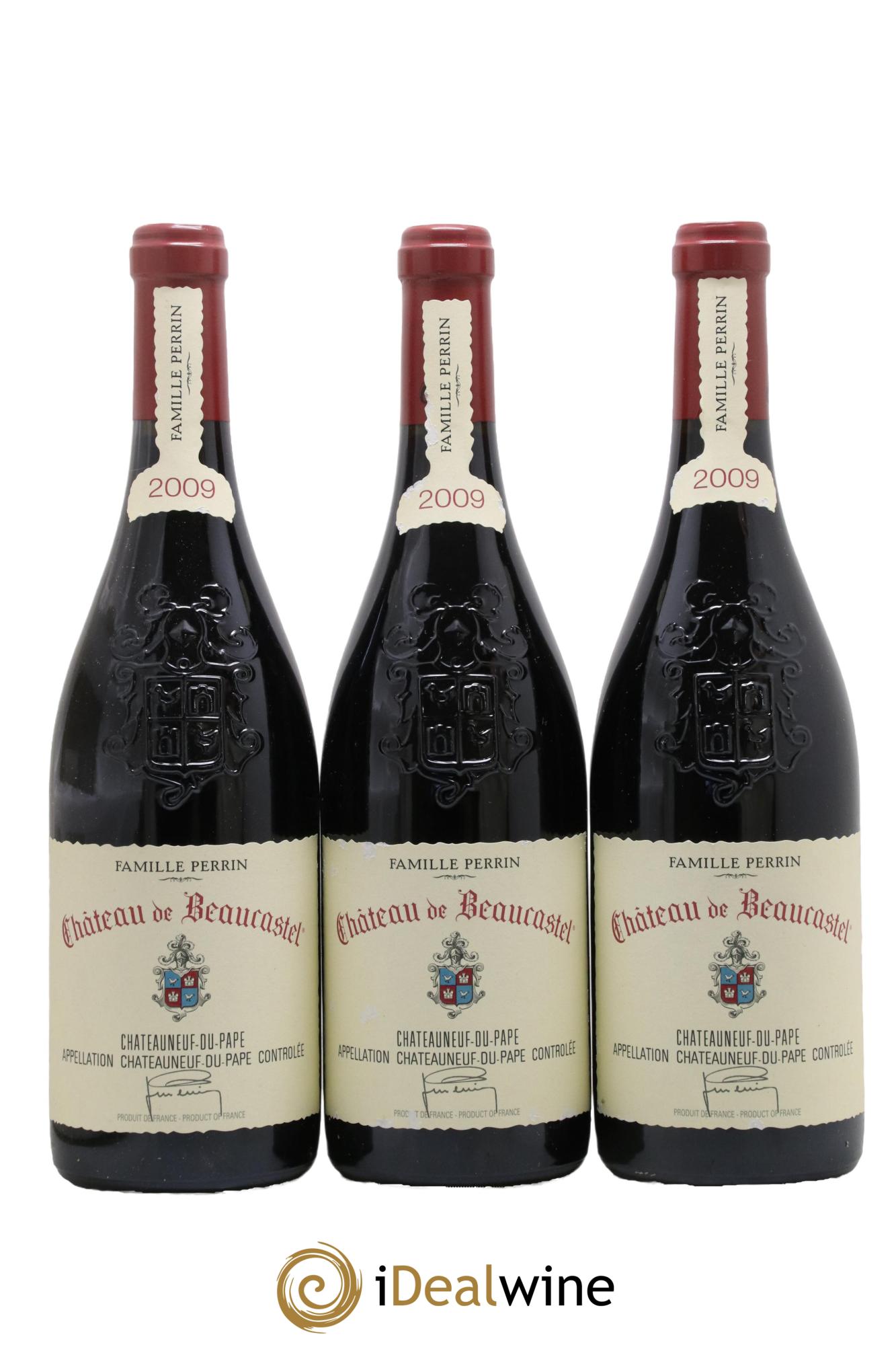 Châteauneuf-du-Pape Château de Beaucastel Famille Perrin 2009 - Lot de 3 bouteilles - 0