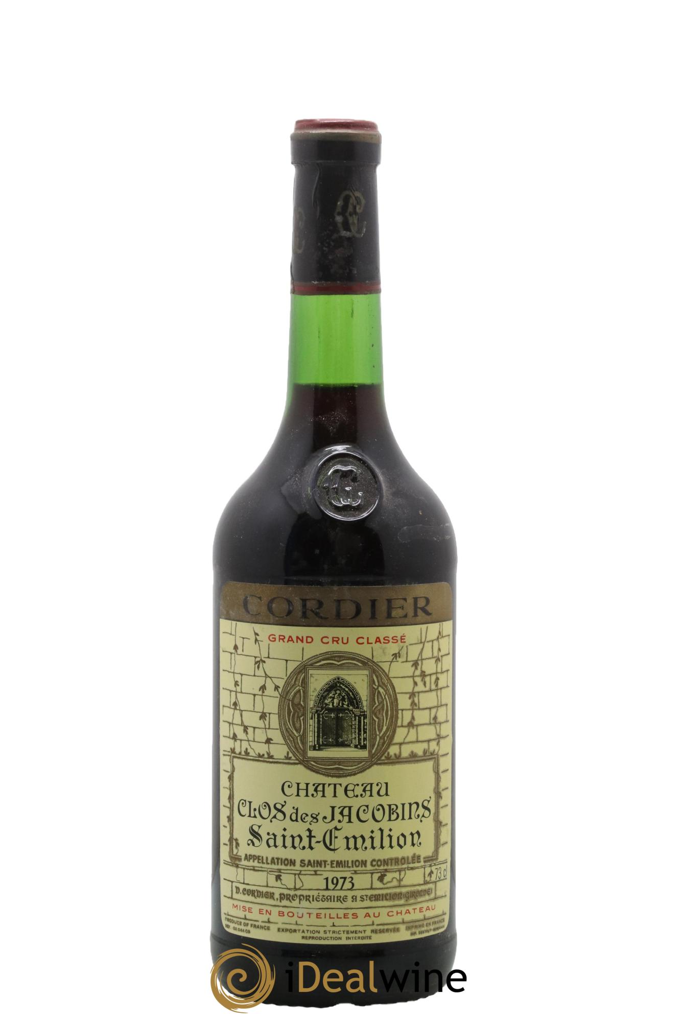 Château Clos des Jacobins Grand Cru Classé 1973 - Lot de 1 bouteille - 0