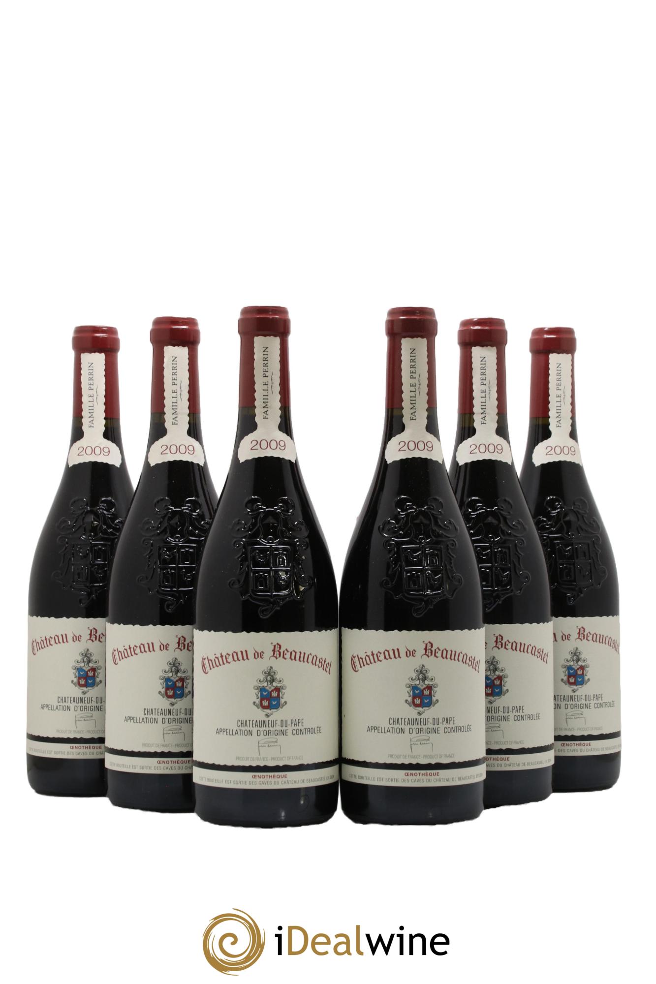 Châteauneuf-du-Pape Château de Beaucastel Famille Perrin 2009 - Lot de 6 bouteilles - 0