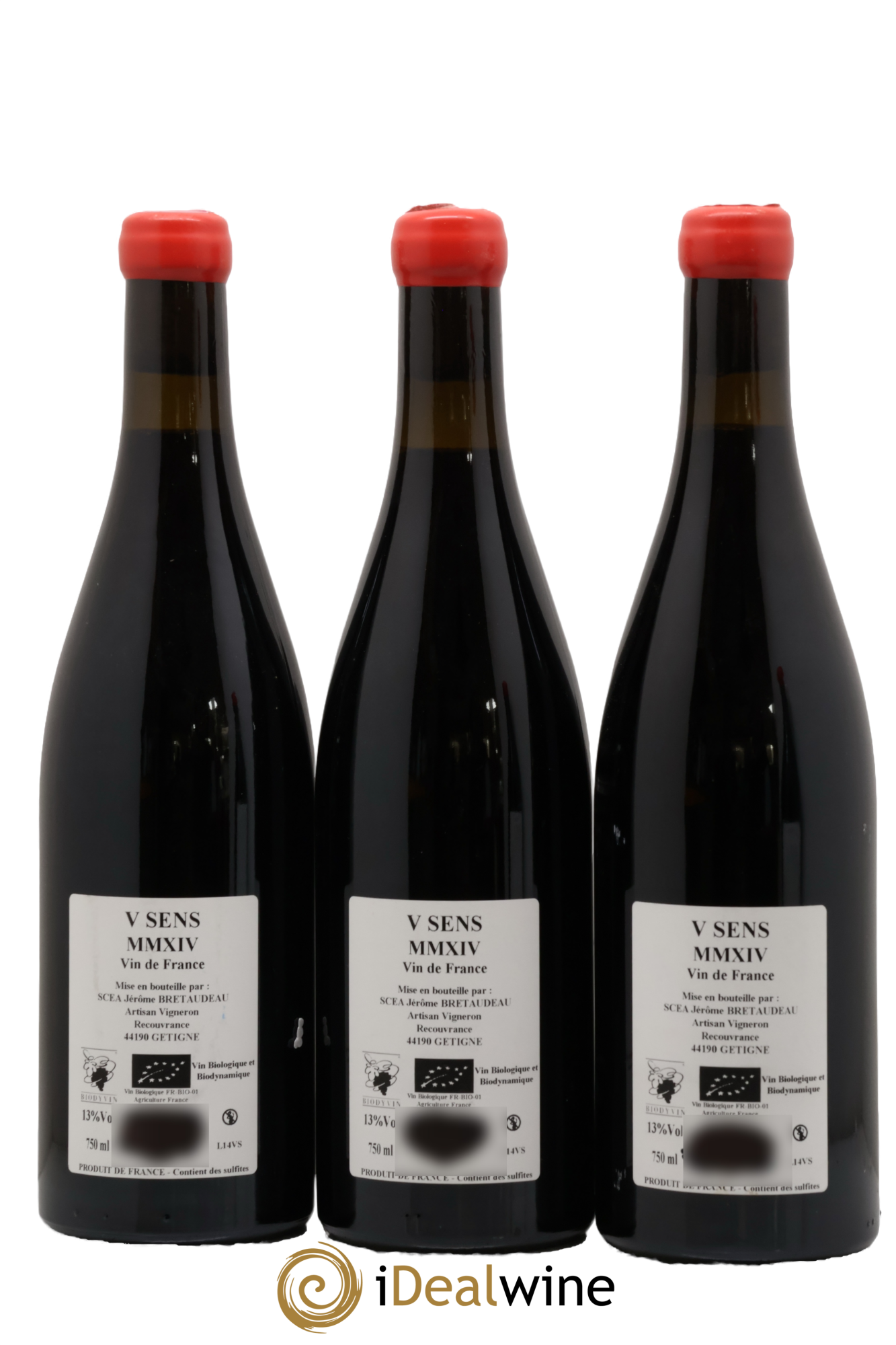 Vin de France V Sens Jérôme Bretaudeau - Domaine de Bellevue 2014 - Posten von 3 Flaschen - 1
