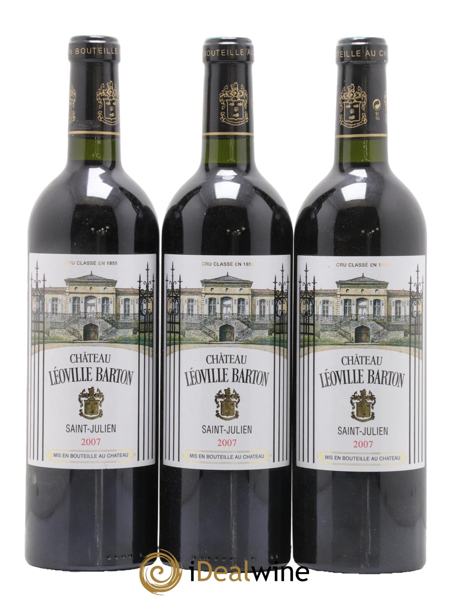 Château Léoville Barton 2ème Grand Cru Classé 2007 - Posten von 3 Flaschen - 0