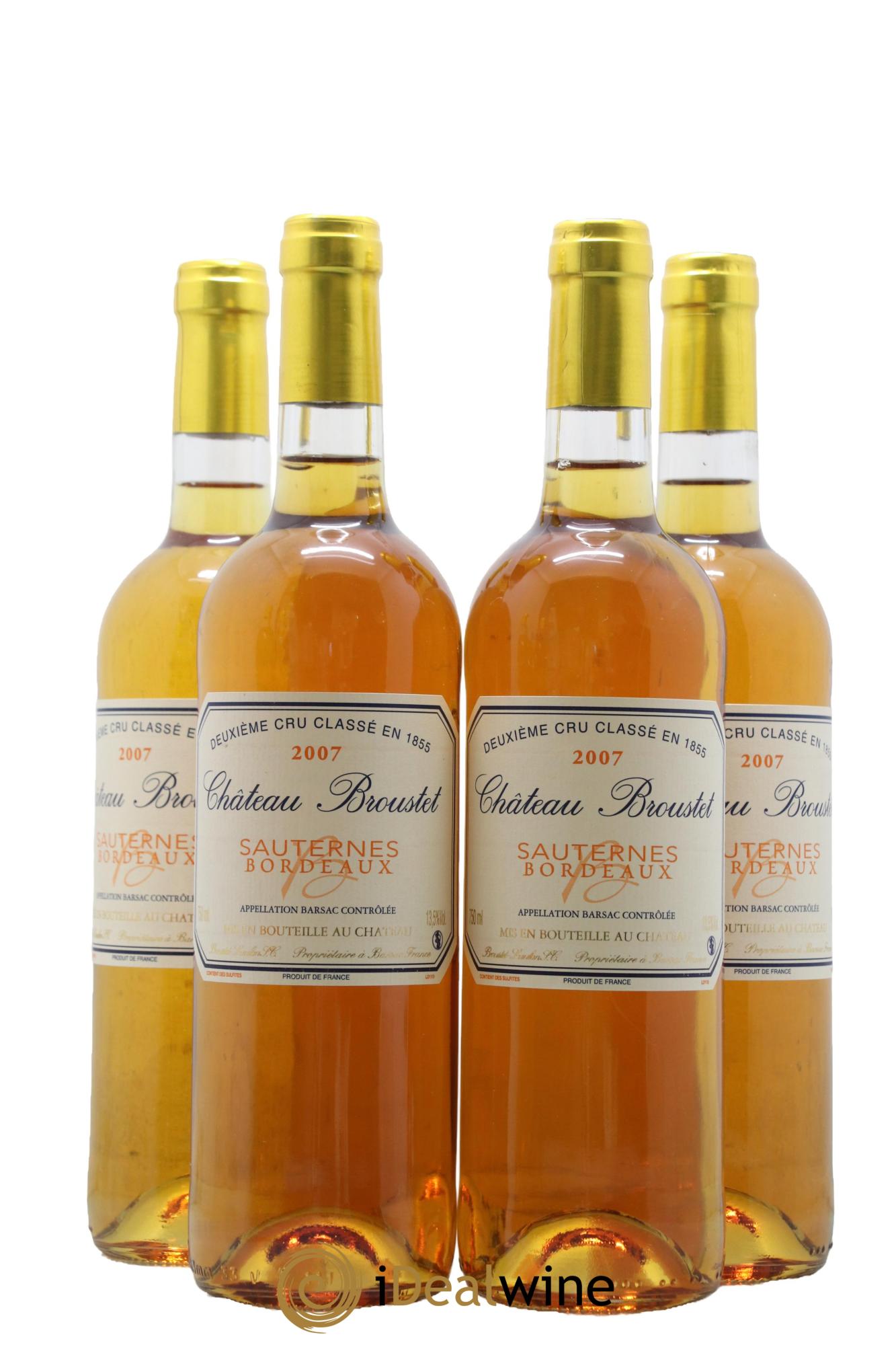 Château Broustet 2ème Grand Cru Classé 2007 - Lotto di 4 bottiglie - 0