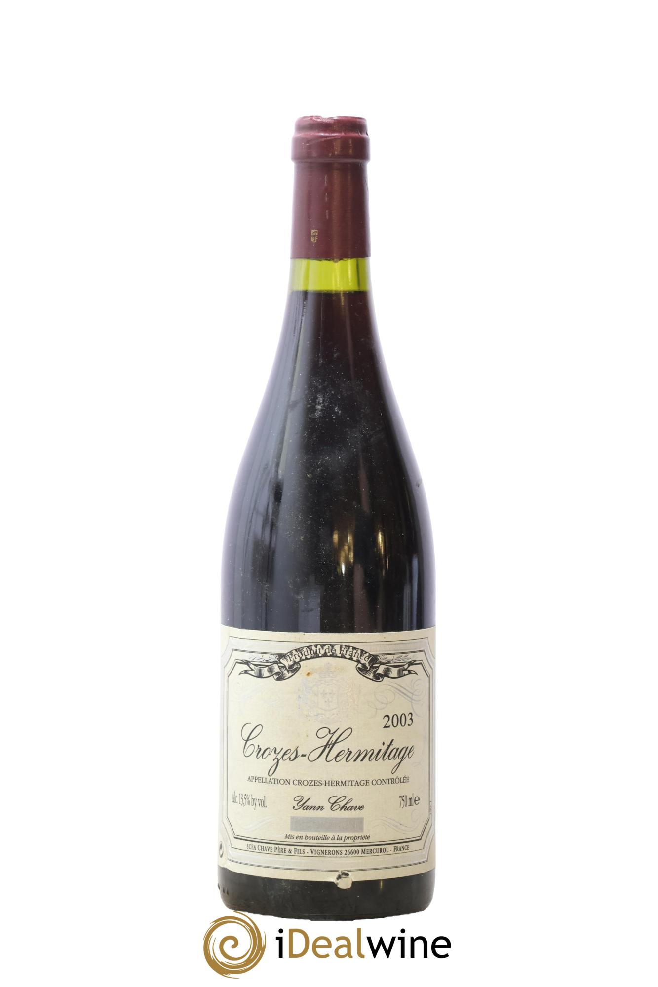 Crozes-Hermitage Yann Chave 2003 - Lotto di 1 bottiglia - 0