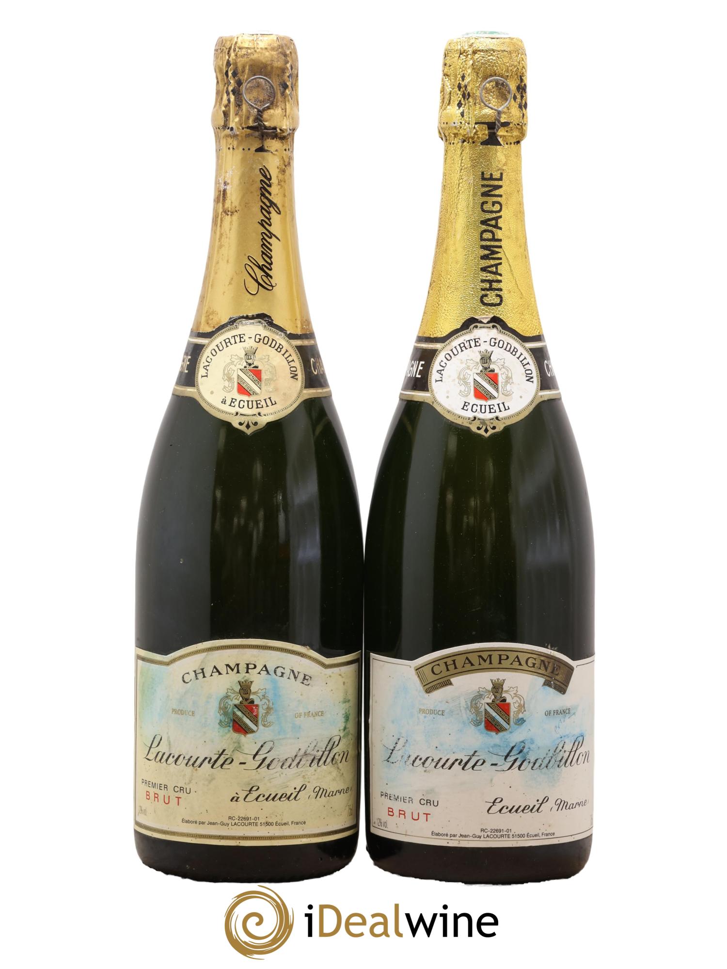 Champagne Brut 1er Cru Lacourte-Godbillon - Lot de 2 bouteilles - 0