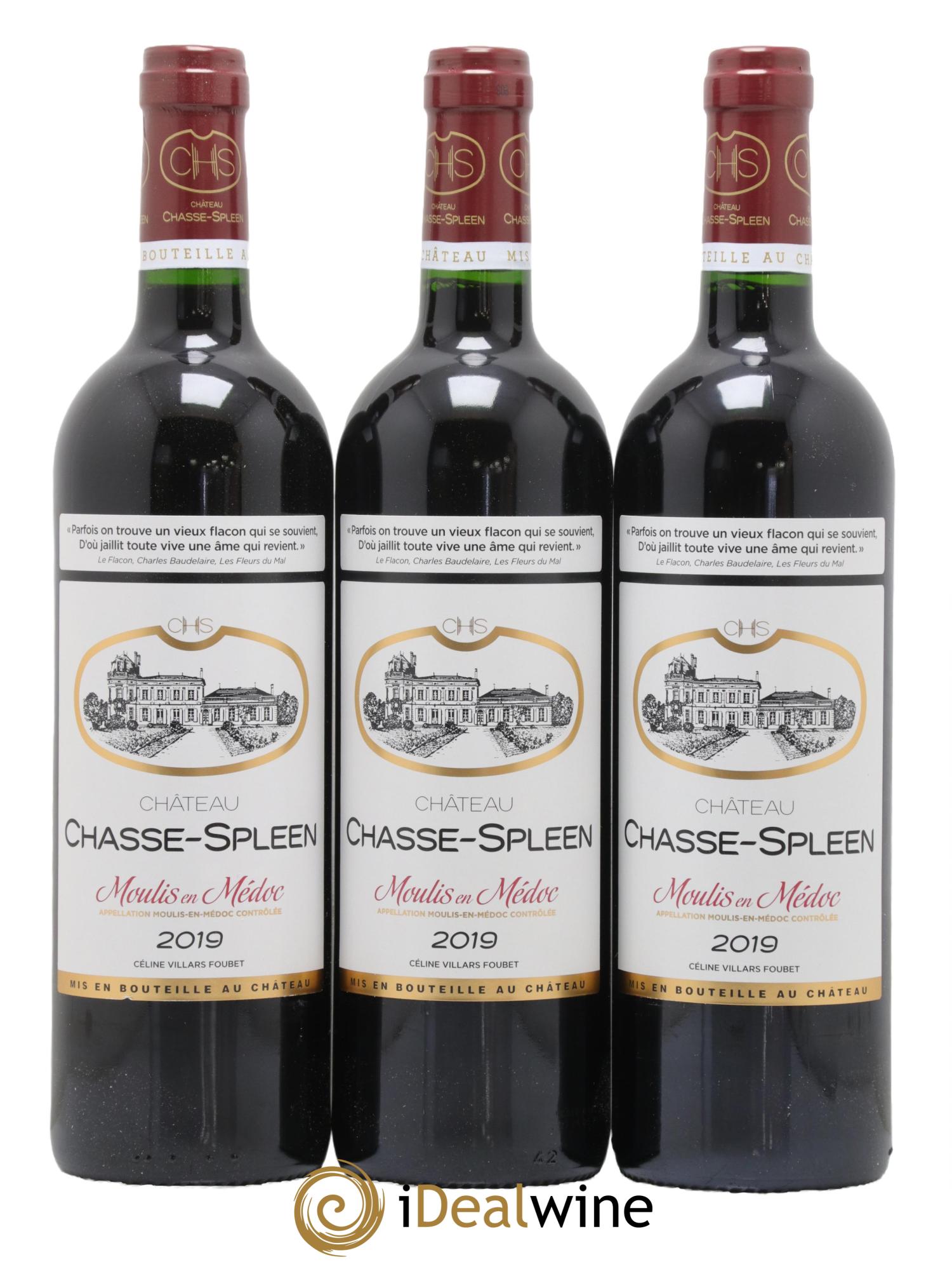 Château Chasse Spleen 2019 - Posten von 6 Flaschen - 2