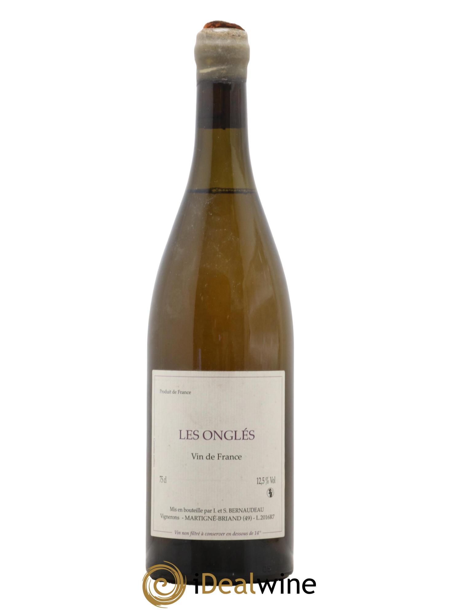 Vin de France Les Onglés Stéphane Bernaudeau 2016 - Lot de 1 bouteille - 0