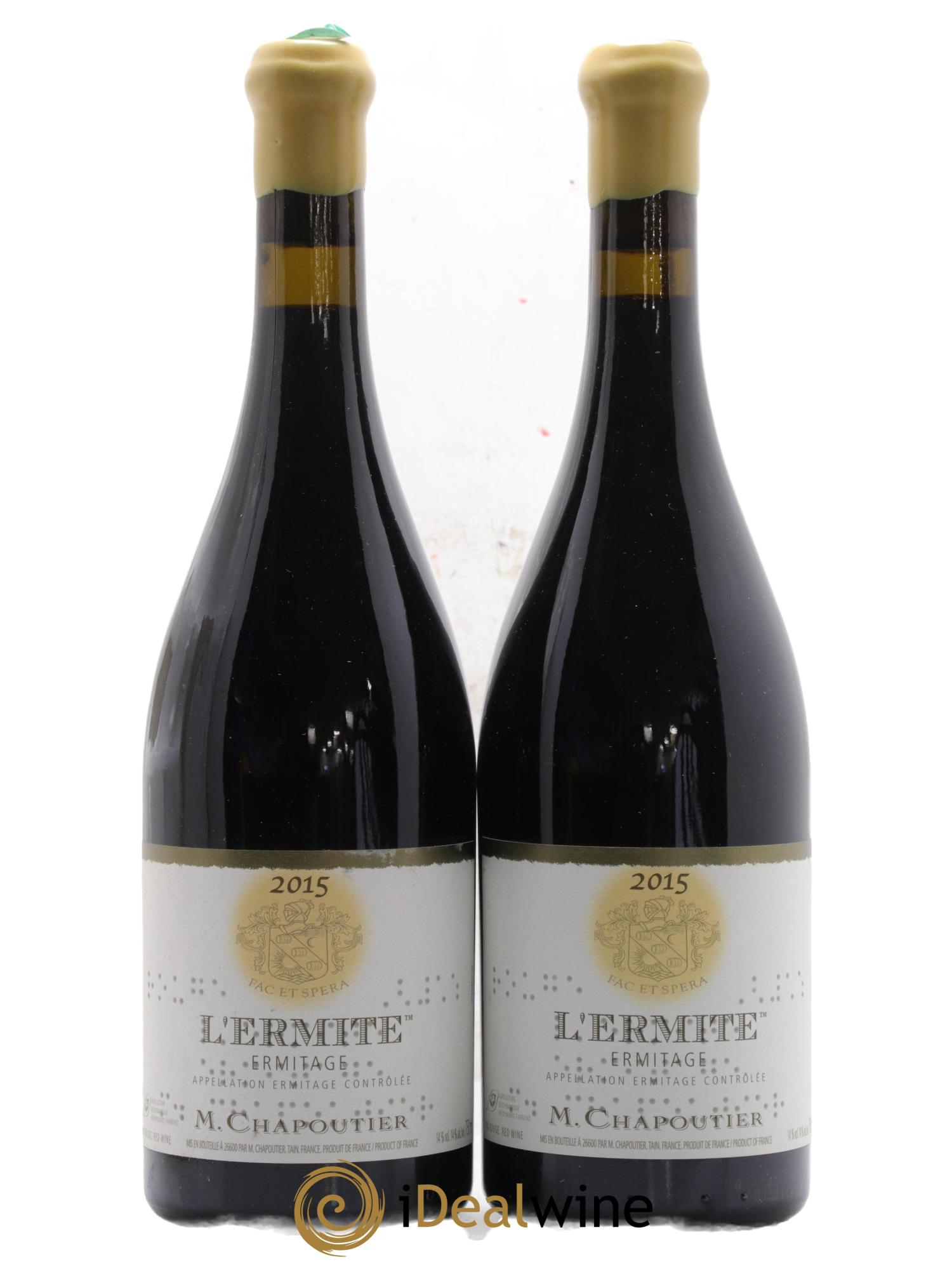 Hermitage Ermitage l'Ermite Chapoutier 2015 - Lot de 2 bouteilles - 0