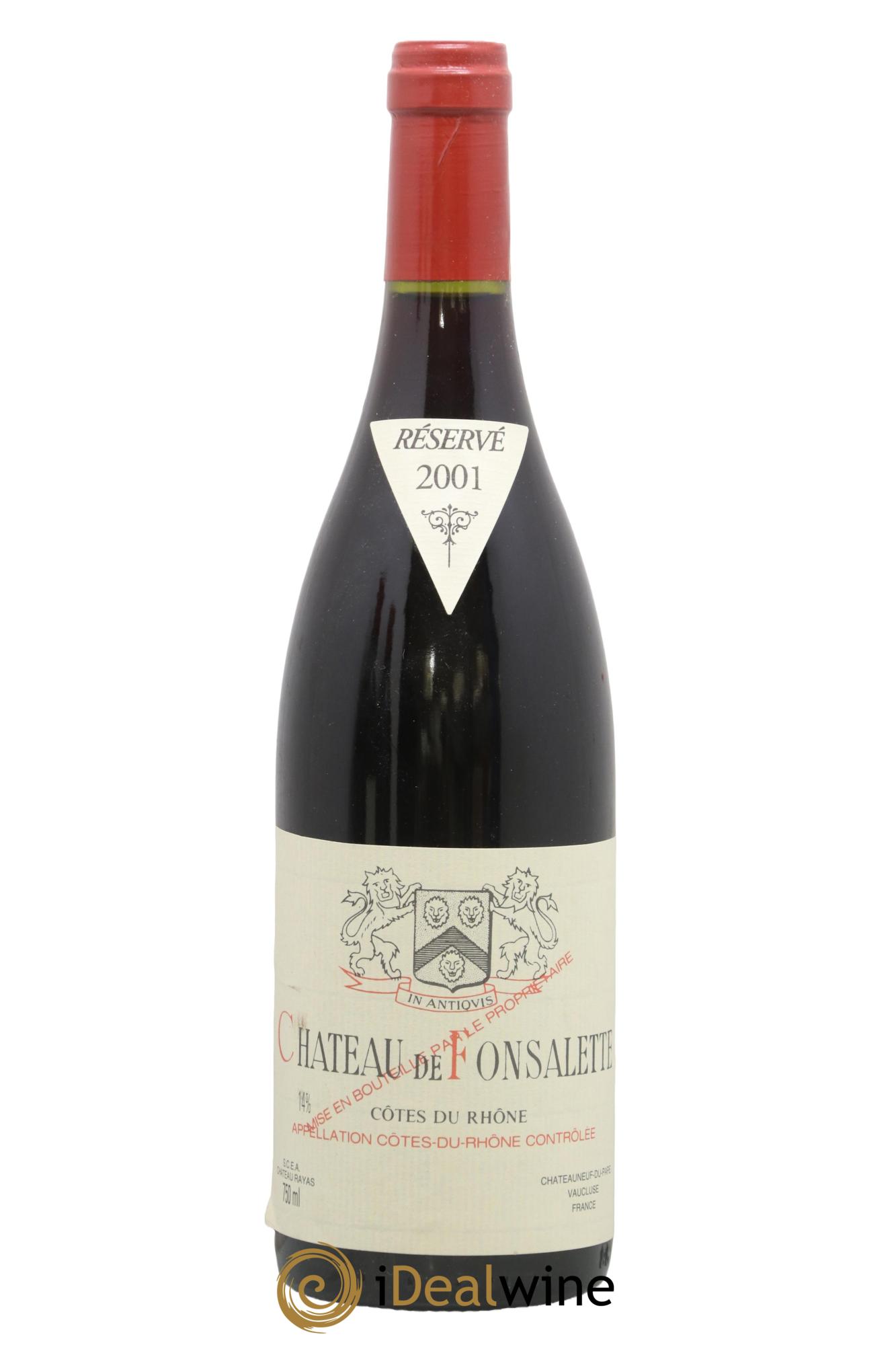 Côtes-du-Rhône Château de Fonsalette Emmanuel Reynaud 2001 - Lotto di 1 bottiglia - 0