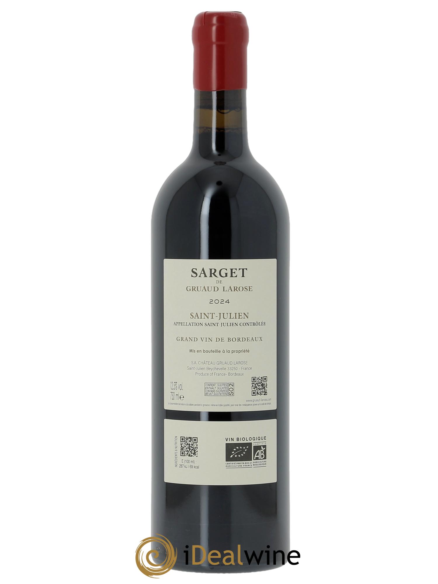 Sarget de Gruaud Larose Second Vin 2024 - Lotto di 1 bottiglia - 1