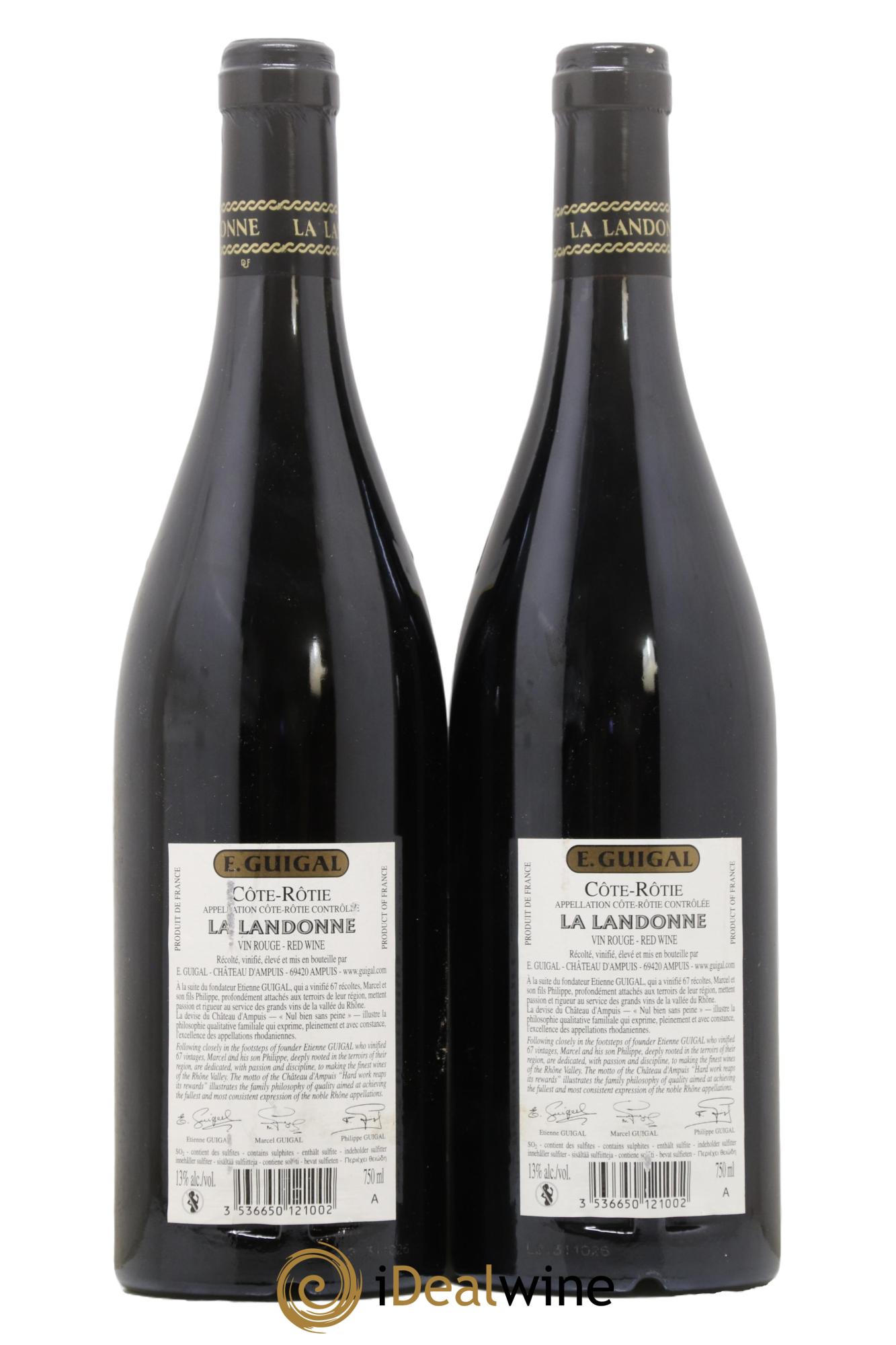 Côte-Rôtie La Landonne Guigal  2007 - Lot de 2 bouteilles - 1