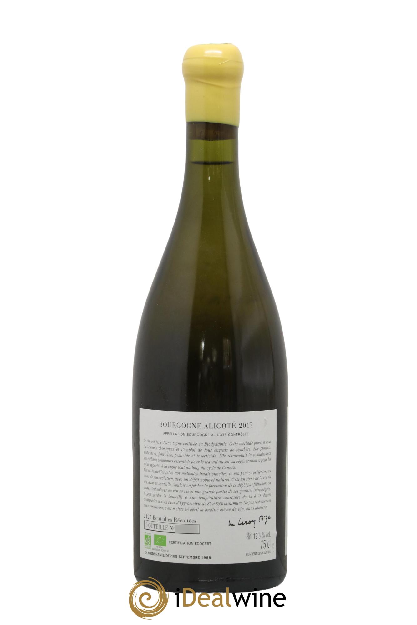 Bourgogne Aligoté Sous Chatelet d'Auvenay (Domaine) 2017 - Lot de 1 bouteille - 1