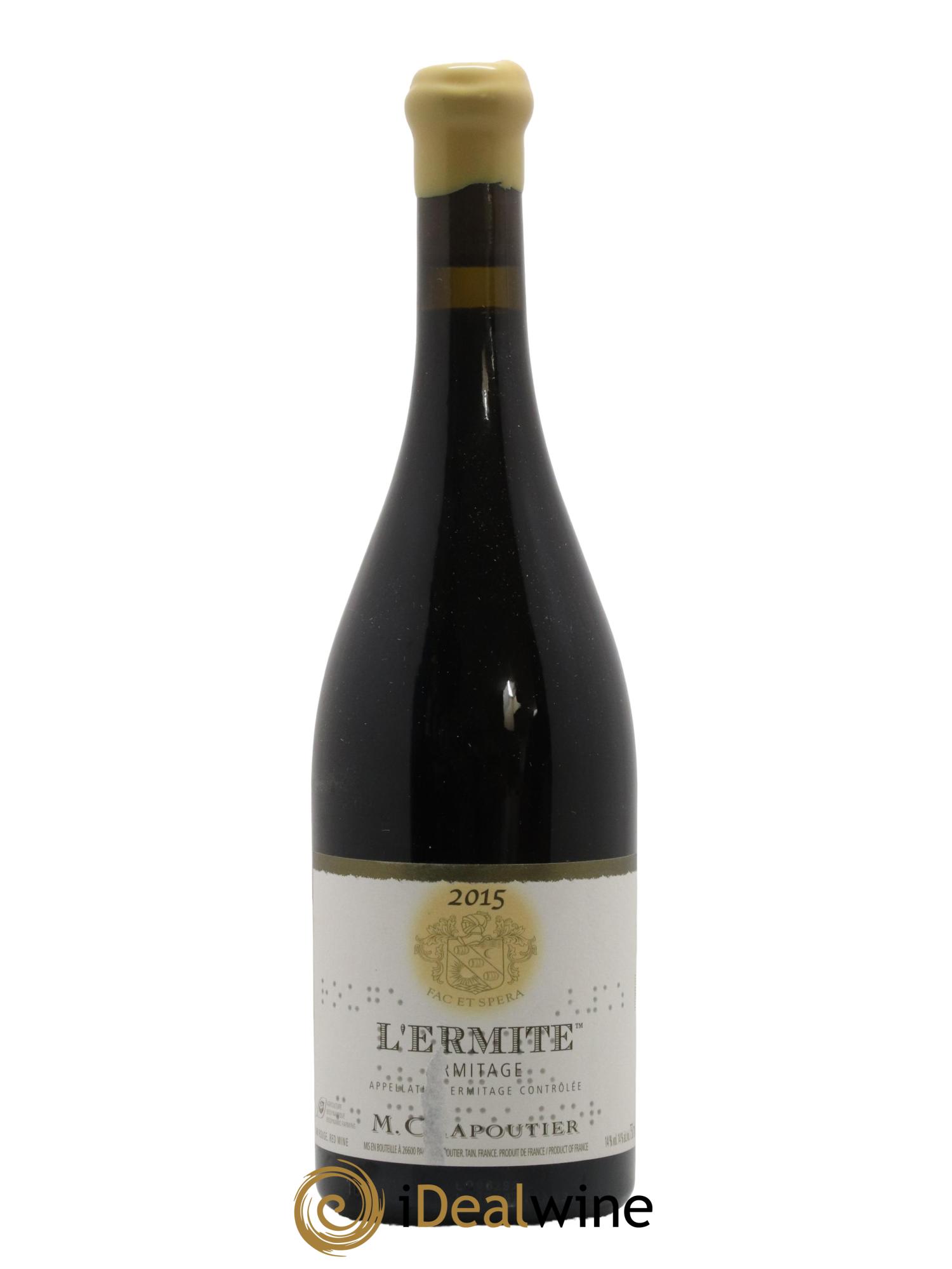 Hermitage Ermitage l'Ermite Chapoutier 2015 - Lot de 1 bouteille - 0