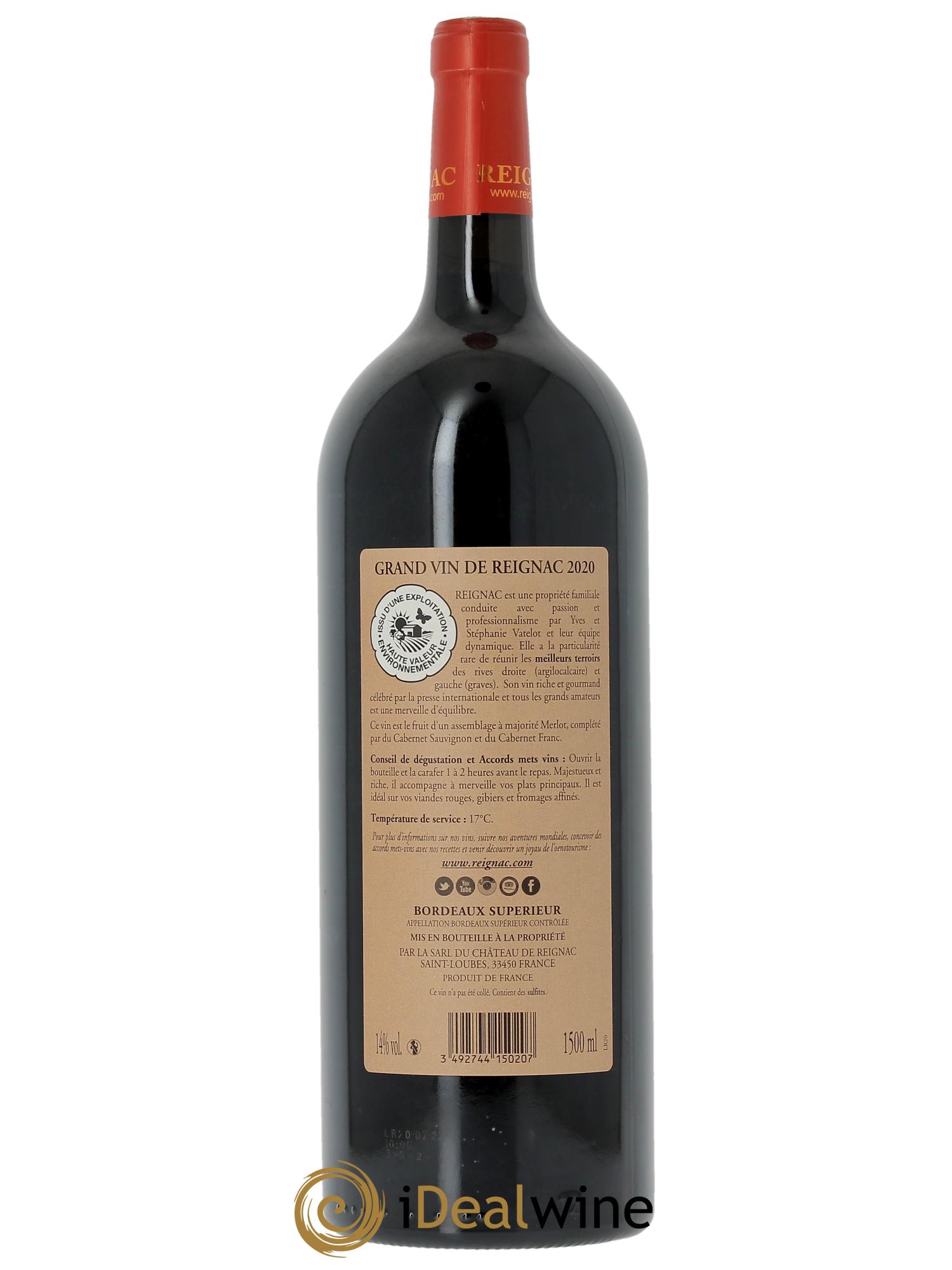 Grand vin de Reignac  2020 - Lot de 1 magnum - 1