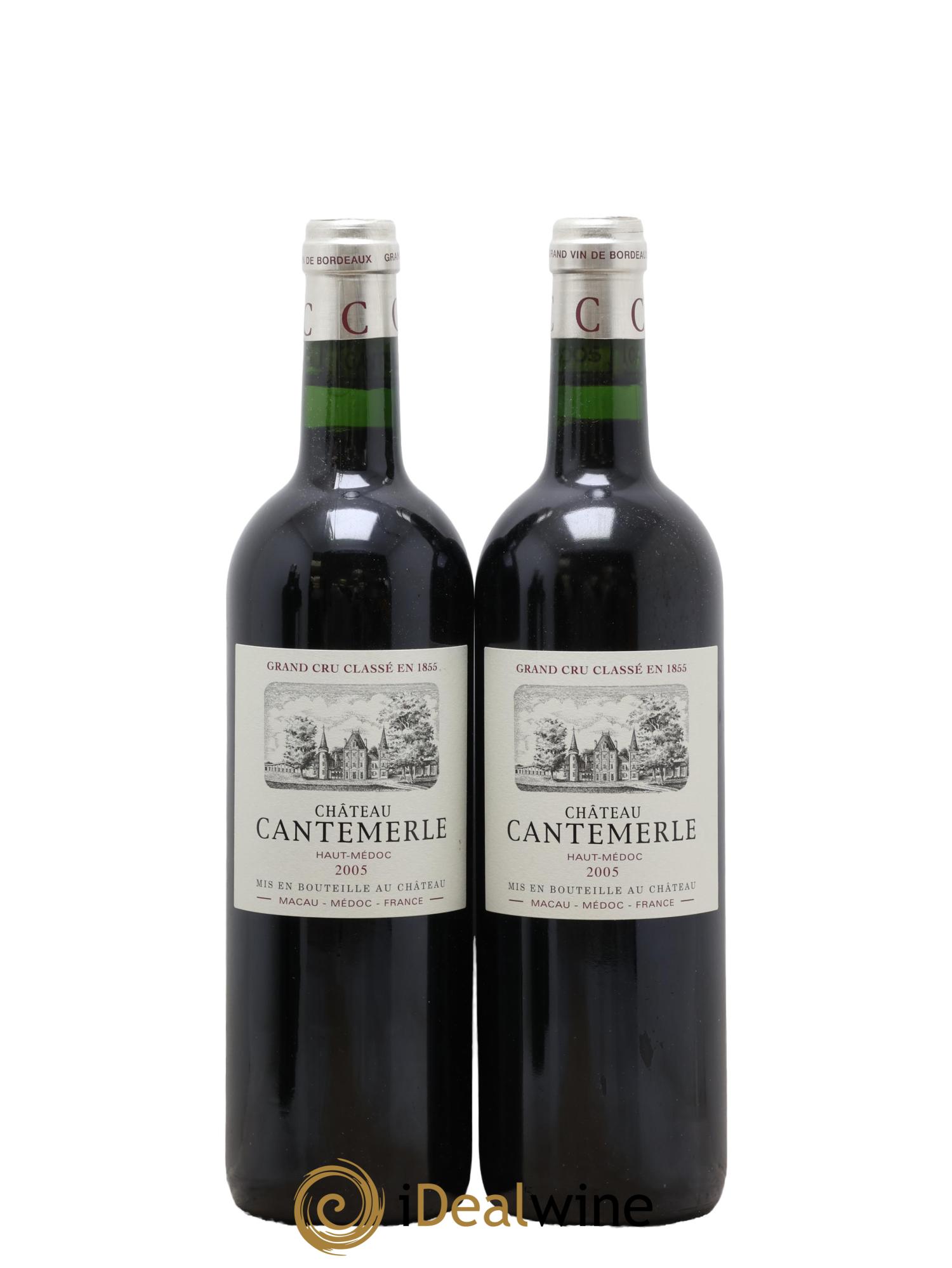 Château Cantemerle 5ème Grand Cru Classé 2005 - Lot of 2 bottles - 0