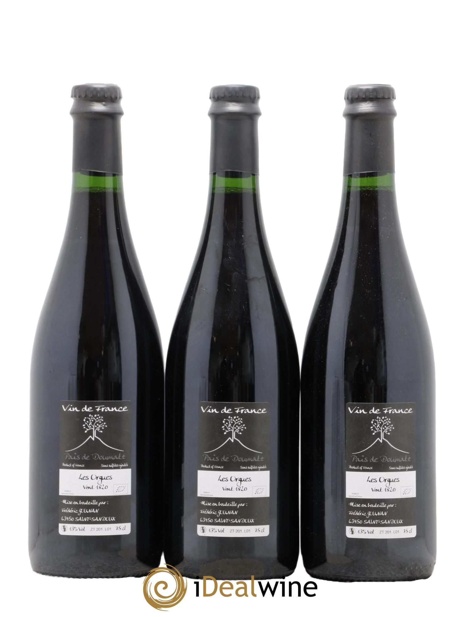 Vin de France Les Orgues Vignoble de l'Arbre Blanc 2018 - Lot de 3 bouteilles - 1